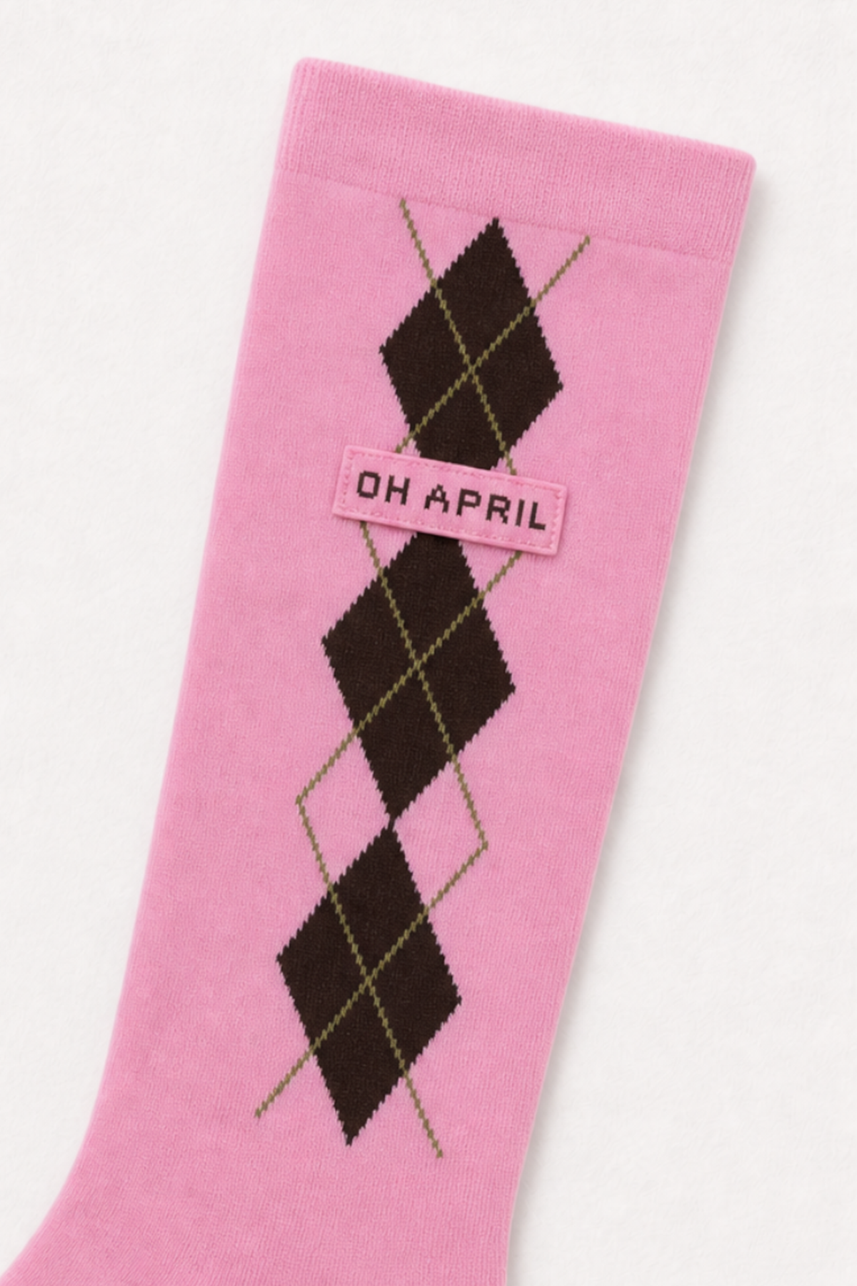 Clea Socks Pink Argyle