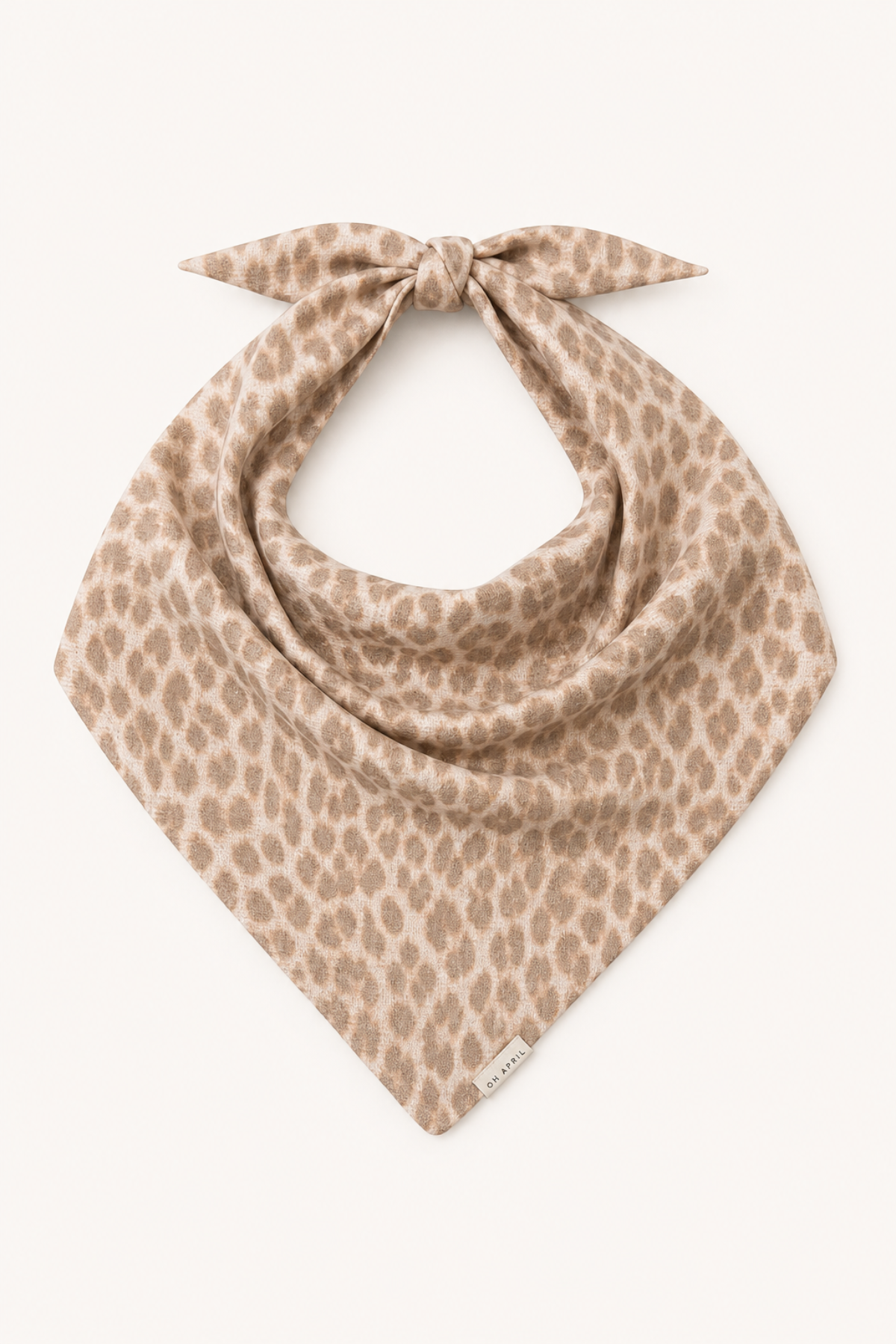 Elsie Triangle Scarf Leo Beige