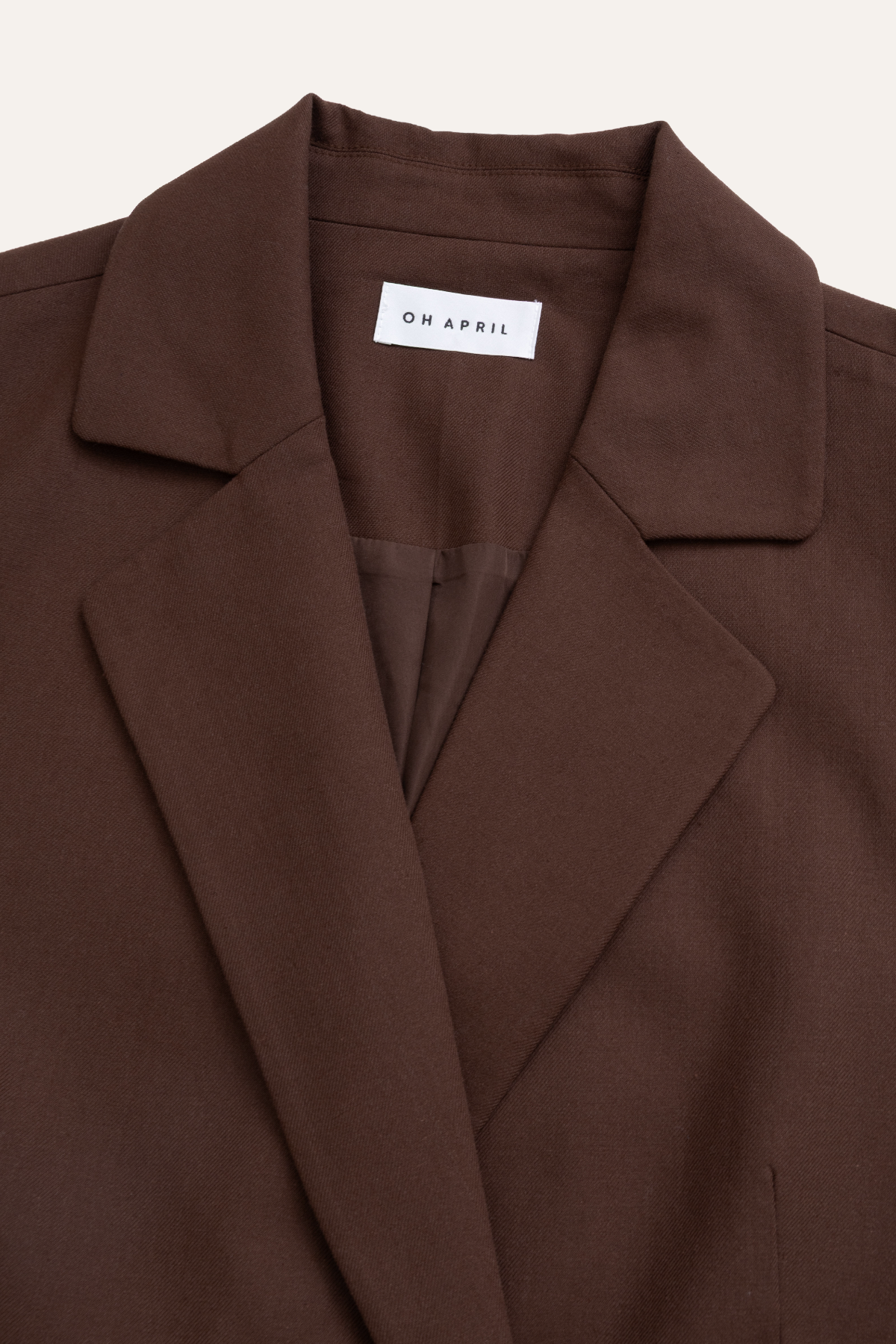 Isalie Asymmetric Blazer Dark Brown