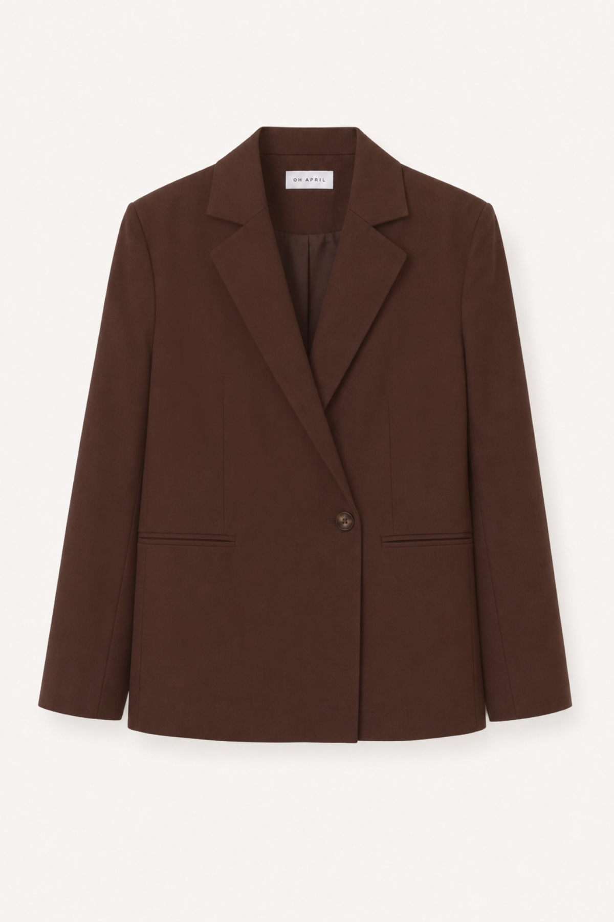 Isalie Asymmetric Blazer Dark Brown