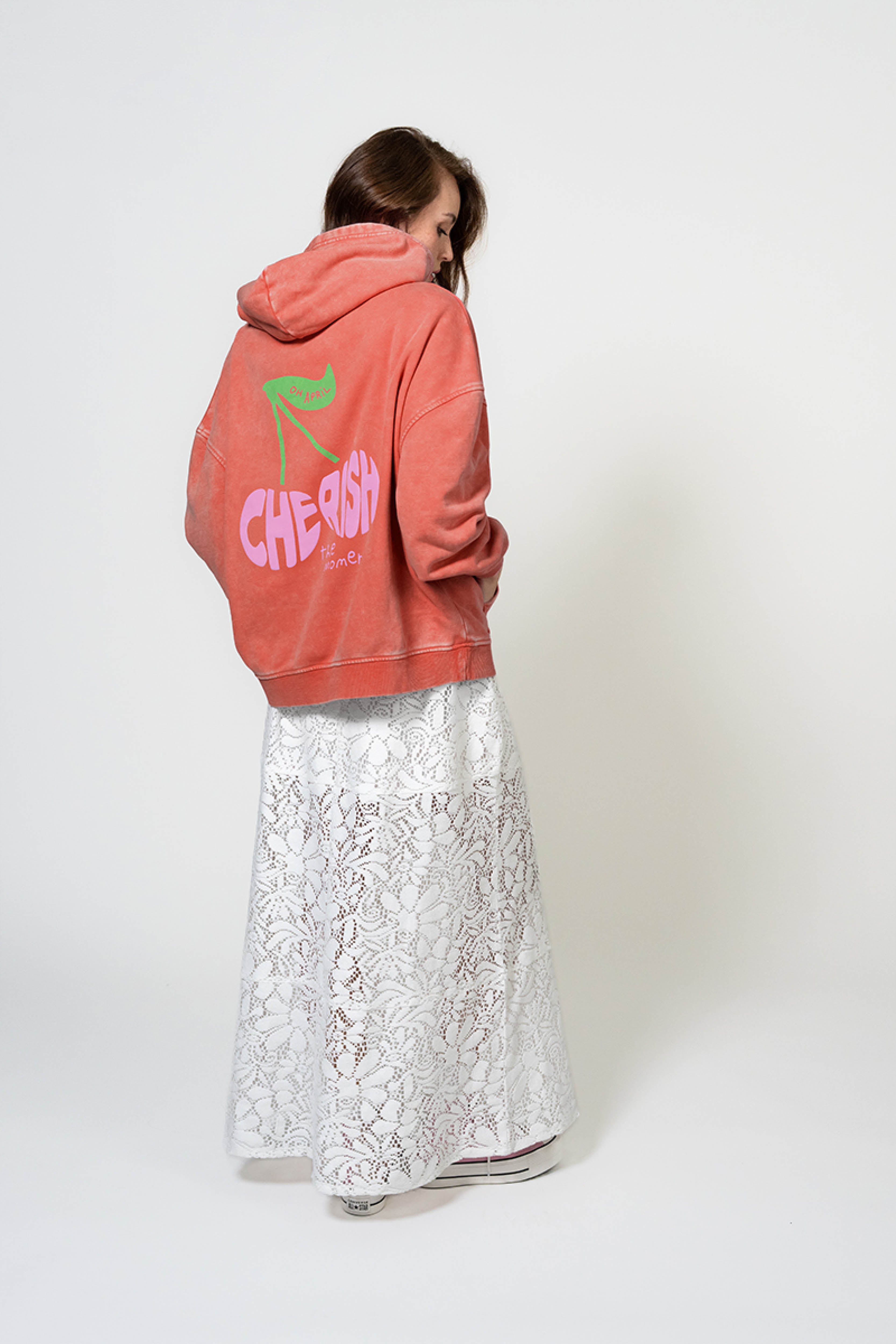 BF Hoodie Cherish Coral Acid