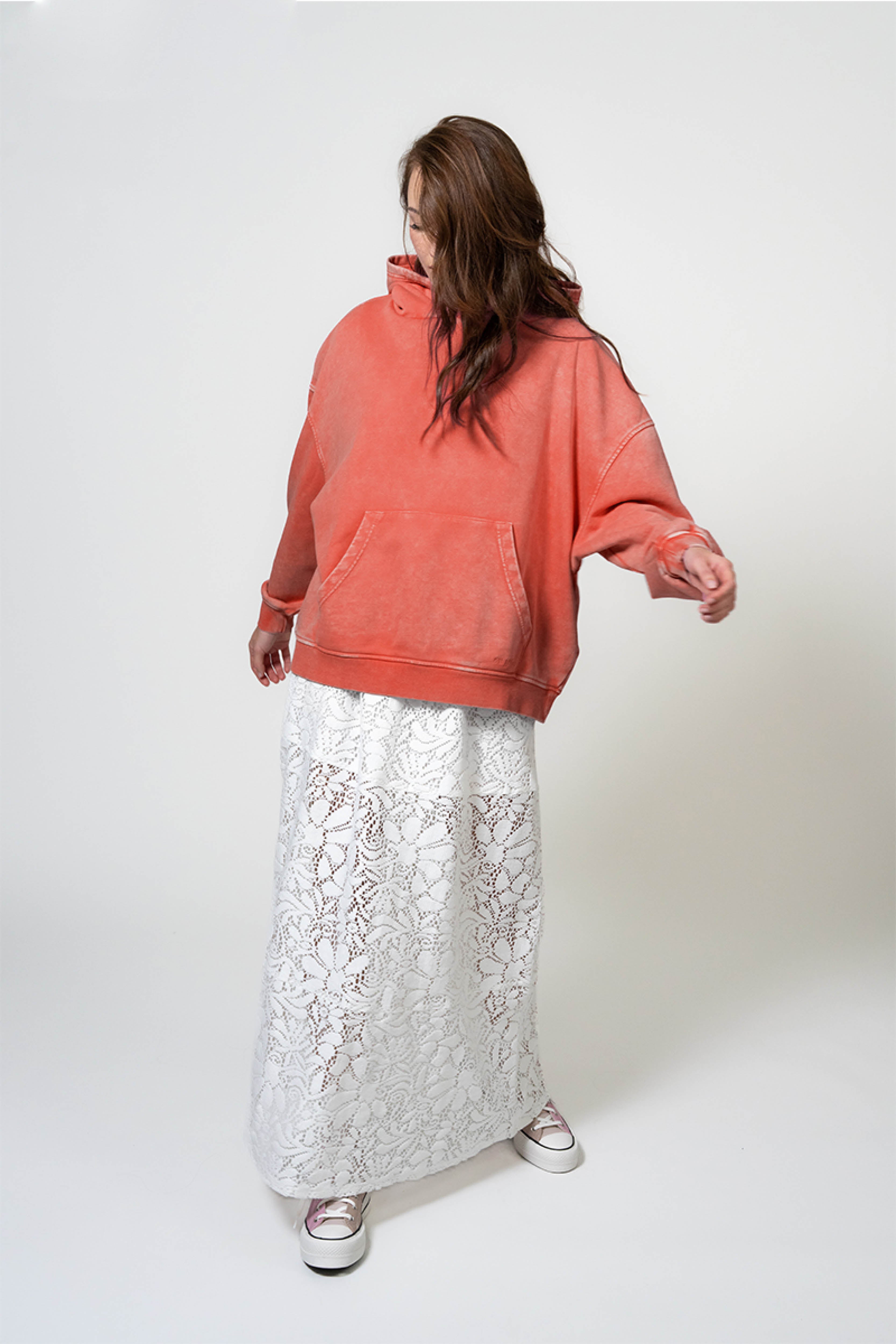 BF Hoodie Cherish Coral Acid