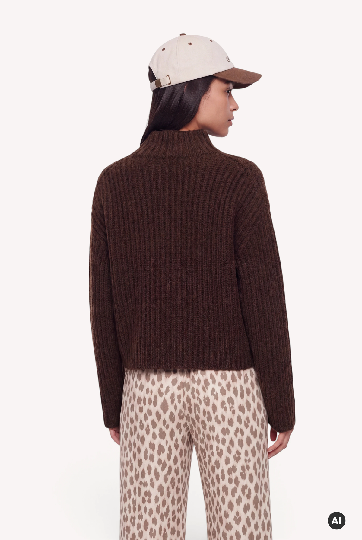 Louna Boxy Knit Jumper Dark Brown
