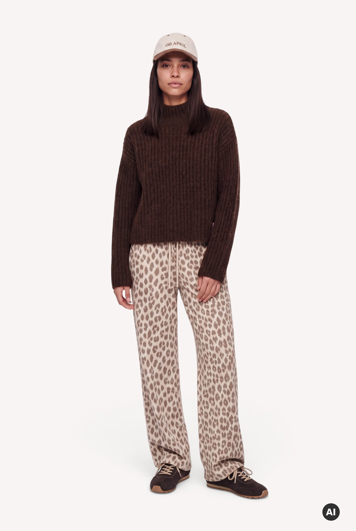 Louna Boxy Knit Jumper Dark Brown