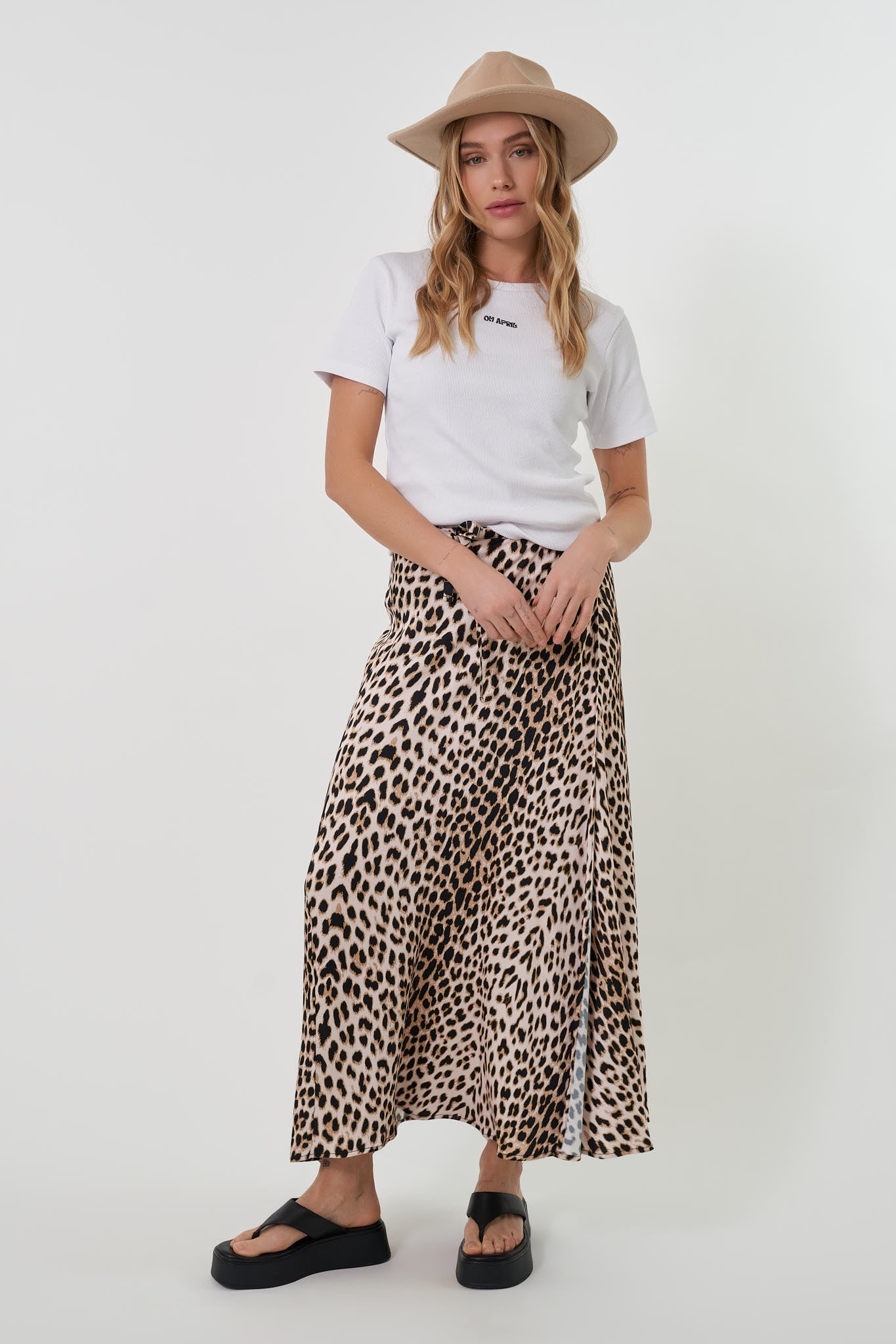 Ela Midi Wrap Skirt Leo