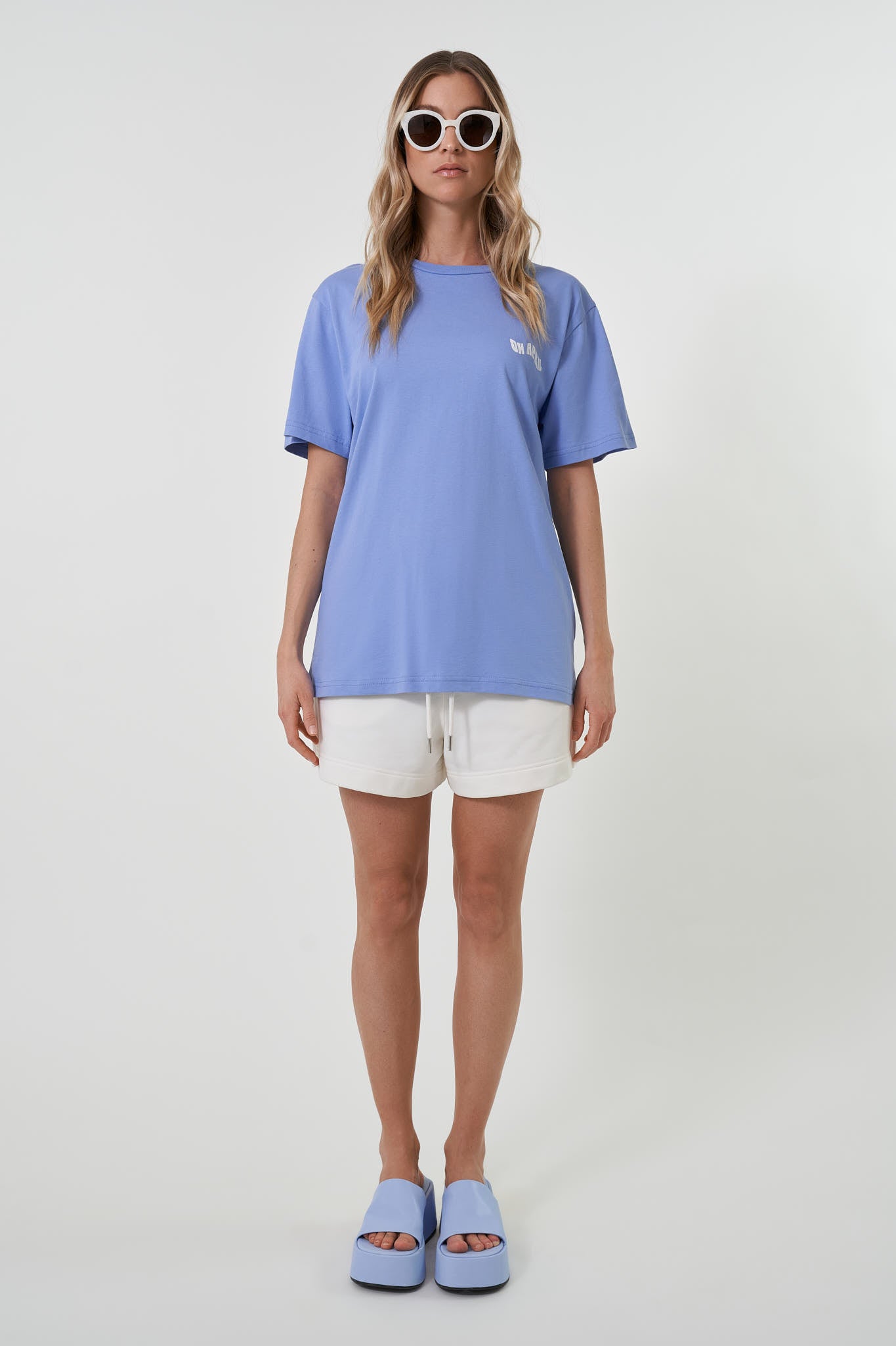 Boyfriend T-Shirt Soft Blue Becoming