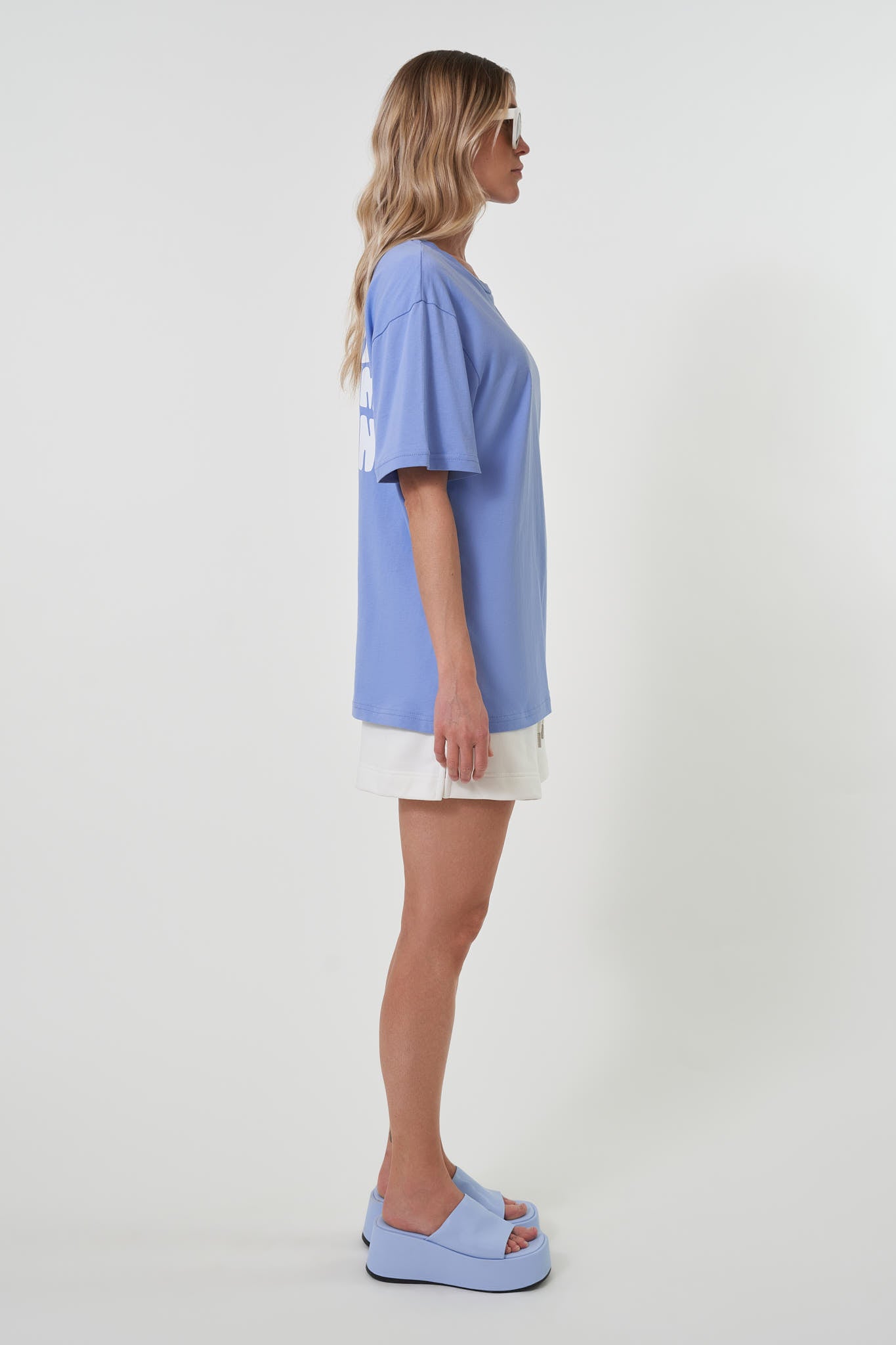 Boyfriend T-Shirt Soft Blue Becoming