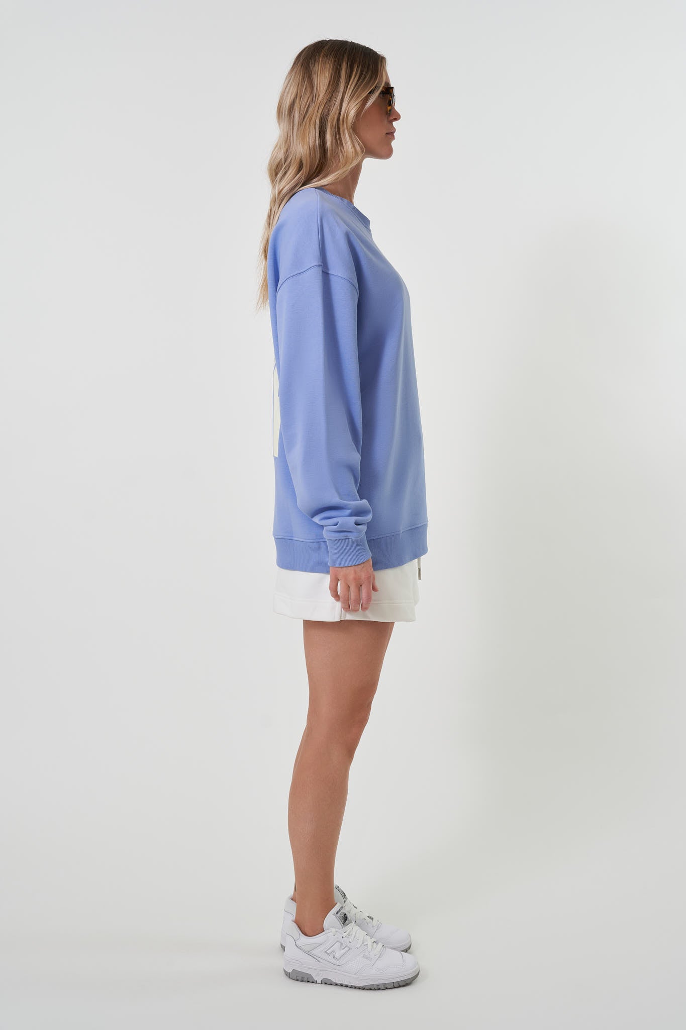 Oversized Sweater Soft Blue Breezy
