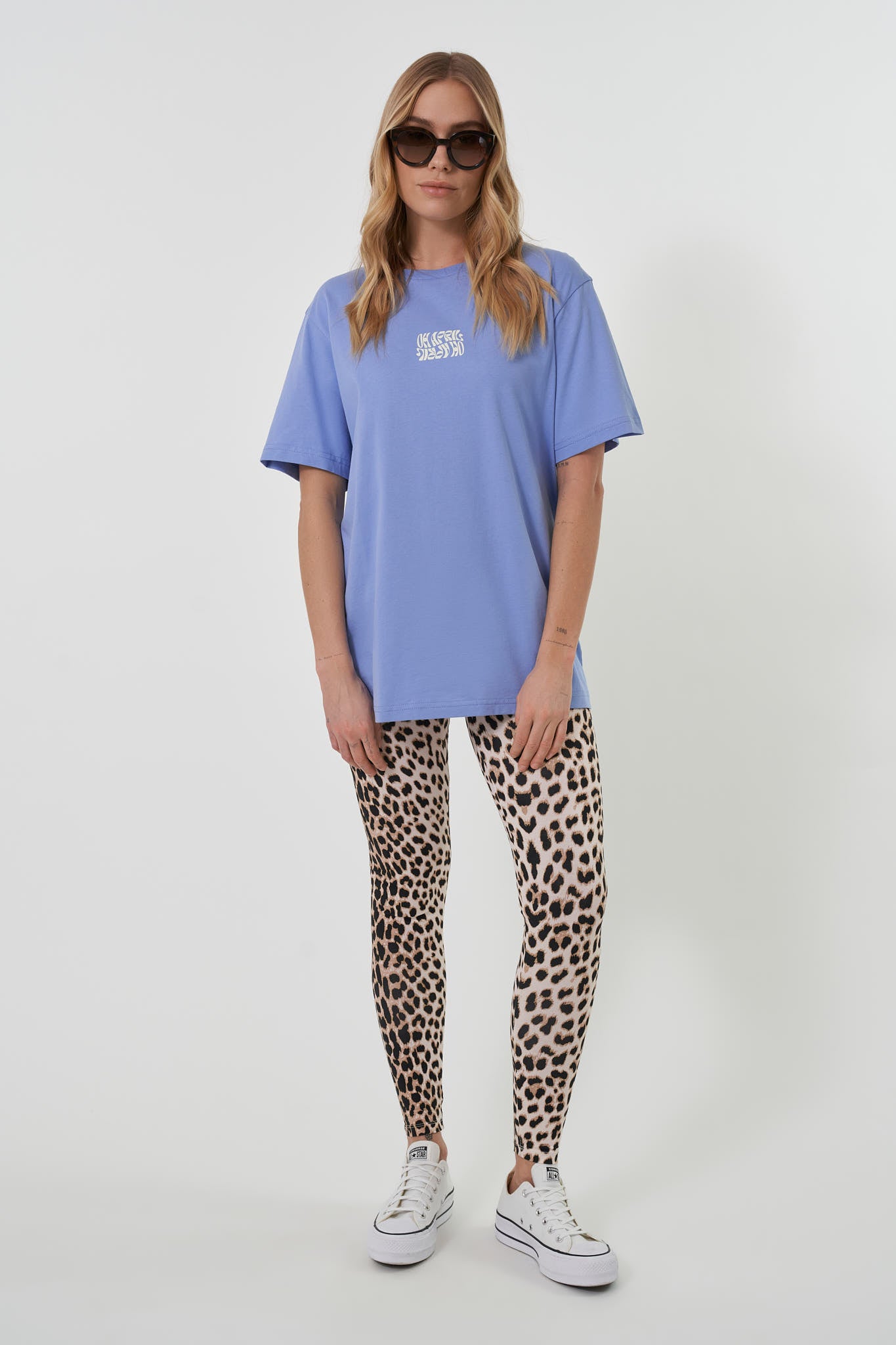 Boyfriend T-Shirt Soft Blue Waves