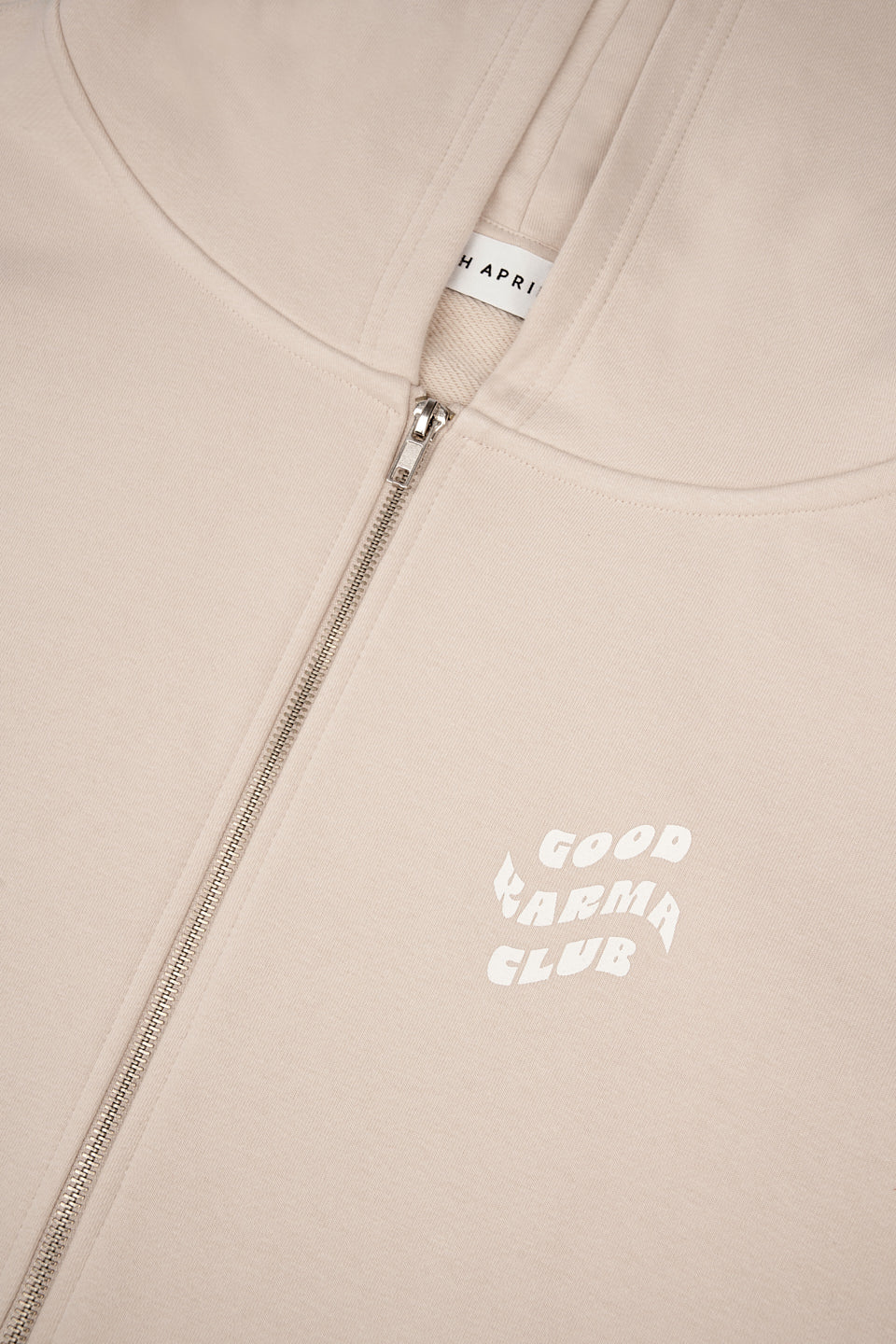 Zipper Hoodie Good Karma Club Cappuccino