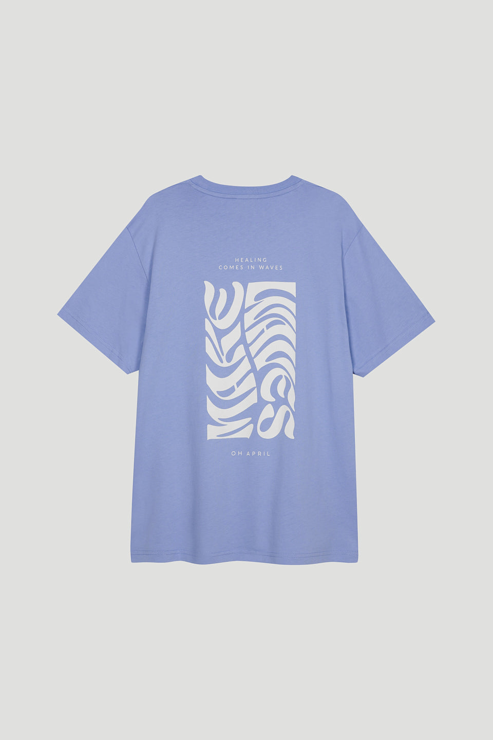 Boyfriend T-Shirt Soft Blue Waves