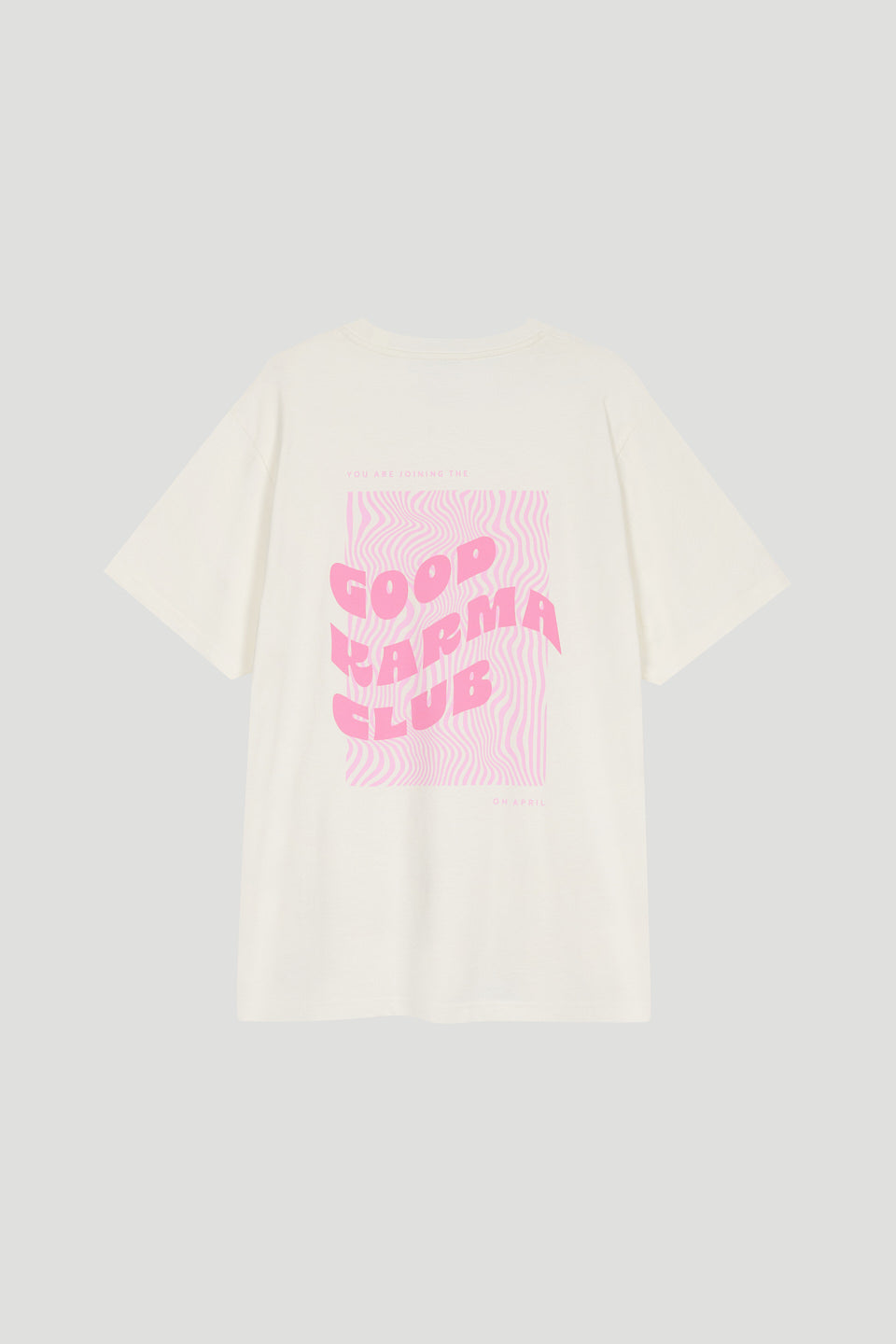 Boyfriend T-Shirt Off White/Blush Good Karma Club