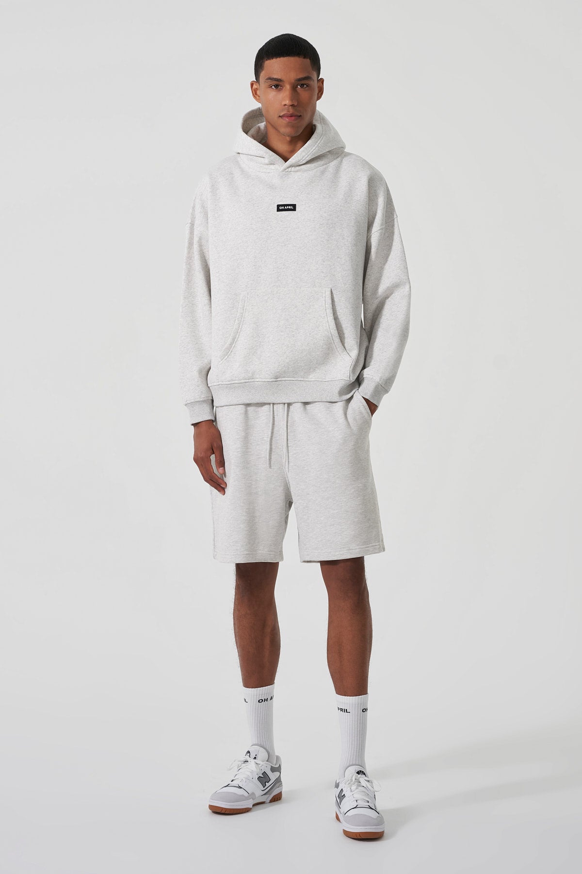 Boyfriend Hoodie Grey Melange