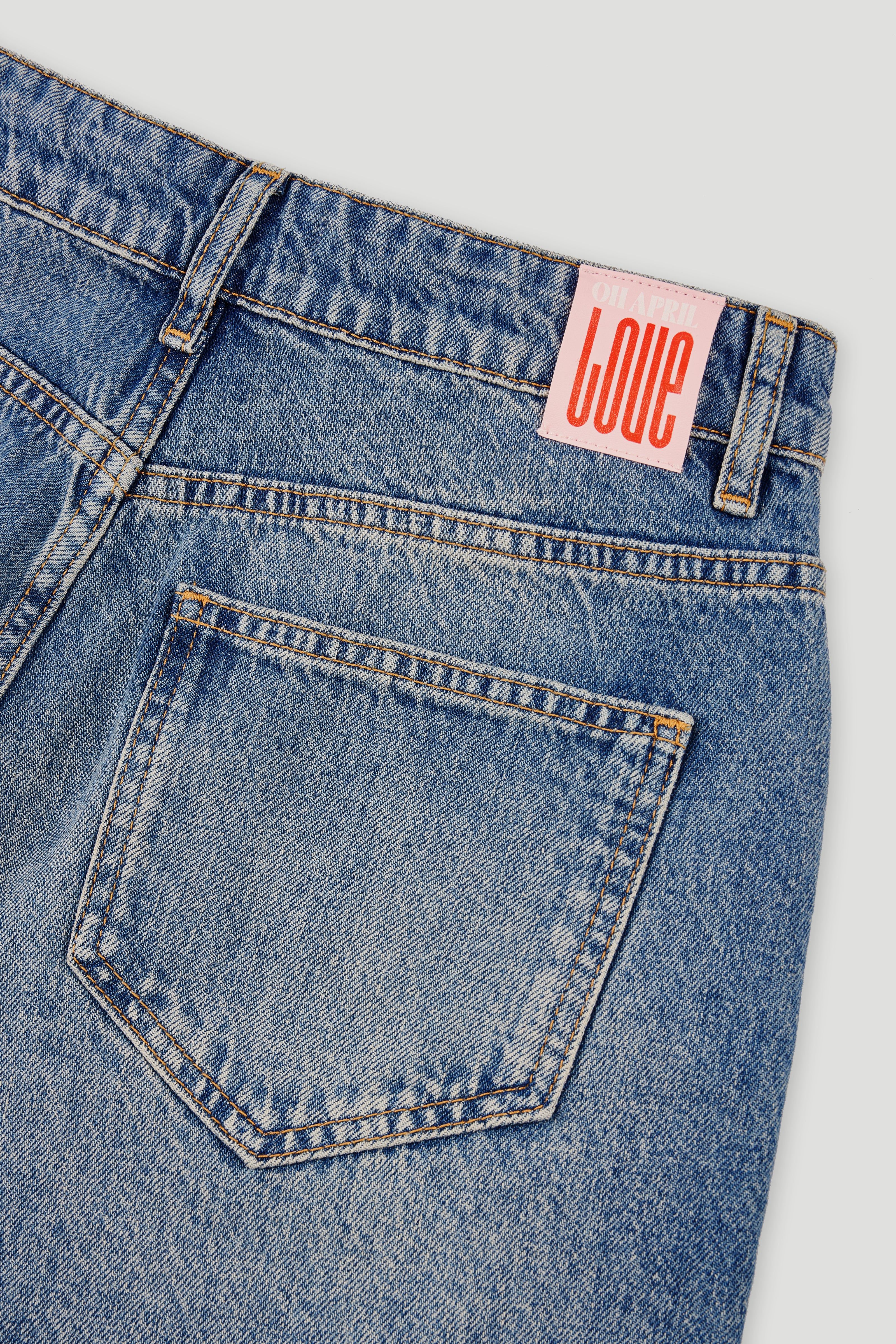 Toum Denim Shorts Denim Mid Blue