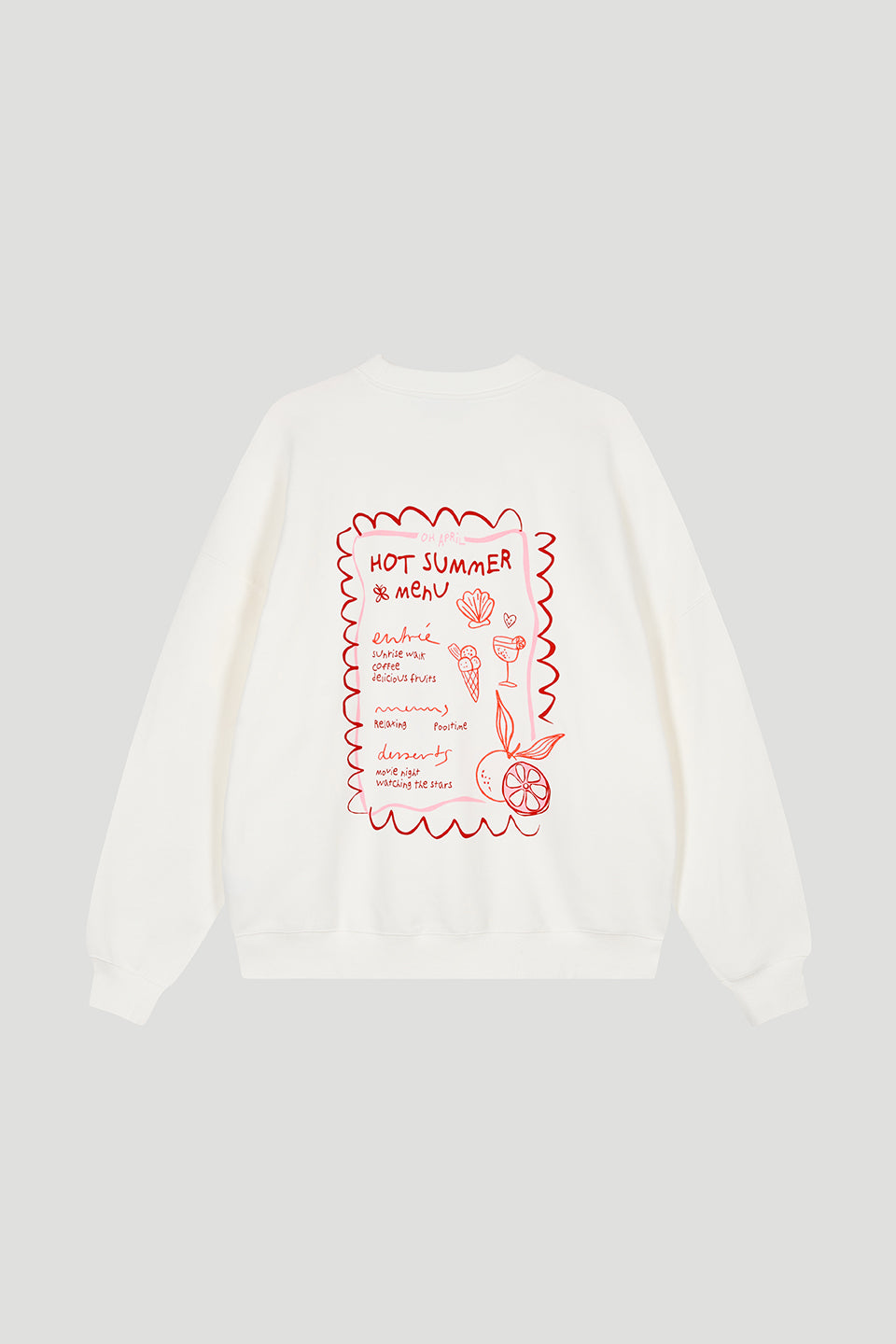 Crewneck Sweater Hot Summer Menu