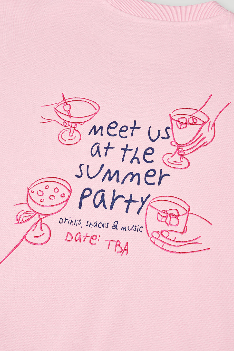 Crewneck Sweater Summer Party Soft Blush