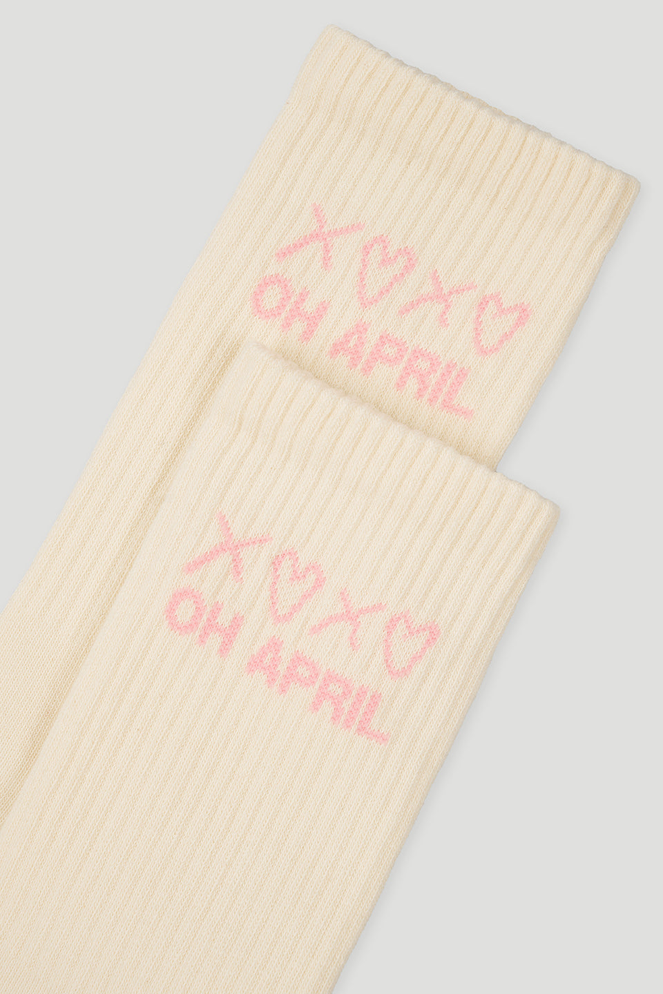 Arden Long Ripped Socks Ivory