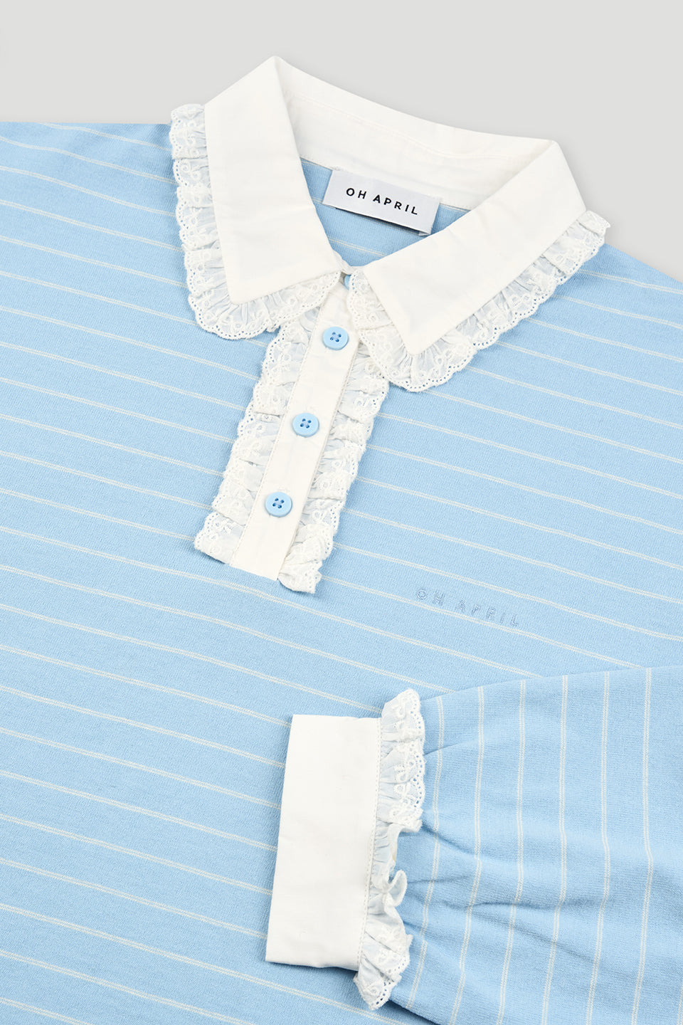 Jolina Lace Polo Sky Blue