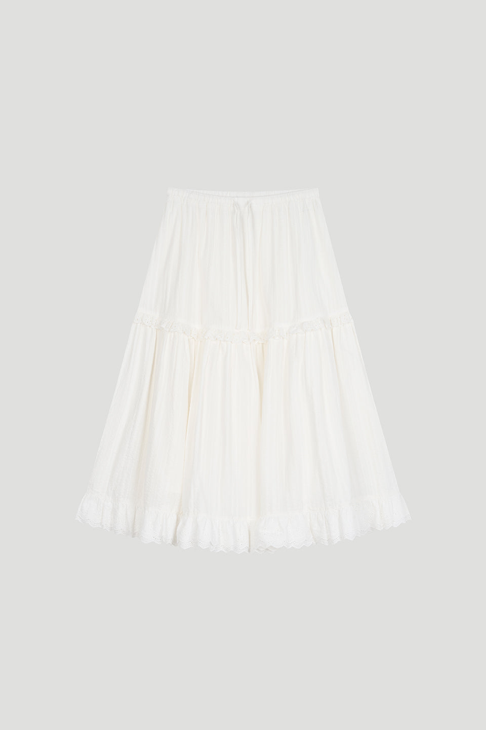 Christel Midi Skirt White