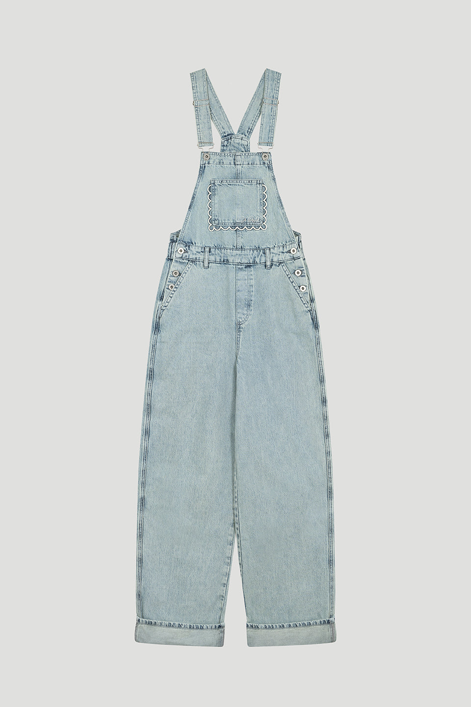 Solei Denim Overall Light Blue Wash