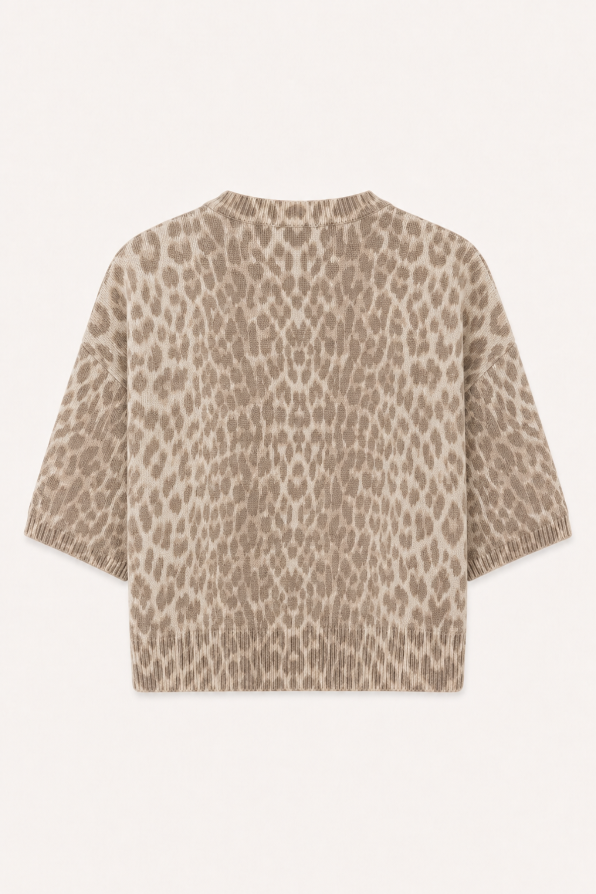 Margaux Knit T-Shirt Leo Beige