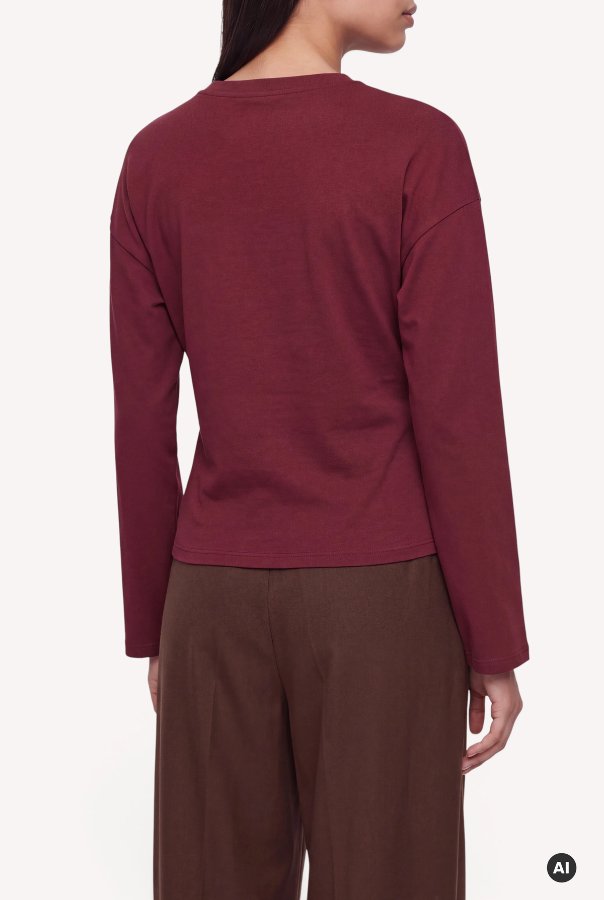 Noemi Tailored Longsleeve Dark Red