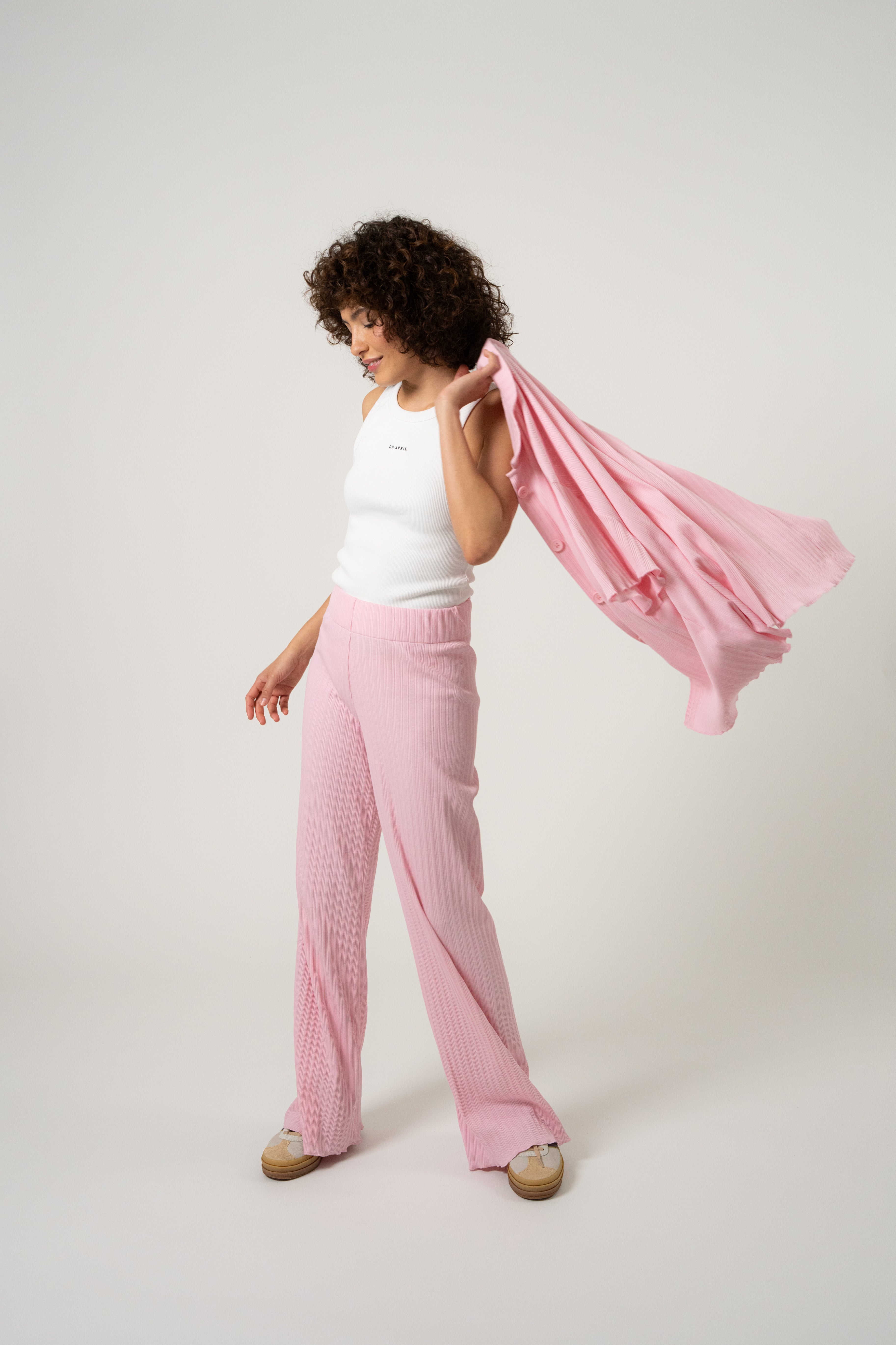 Eira Flared Pants Baby Rose
