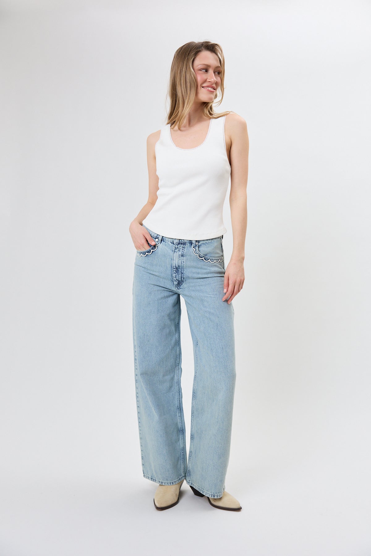 Aline Denim Pants Light Blue Wash