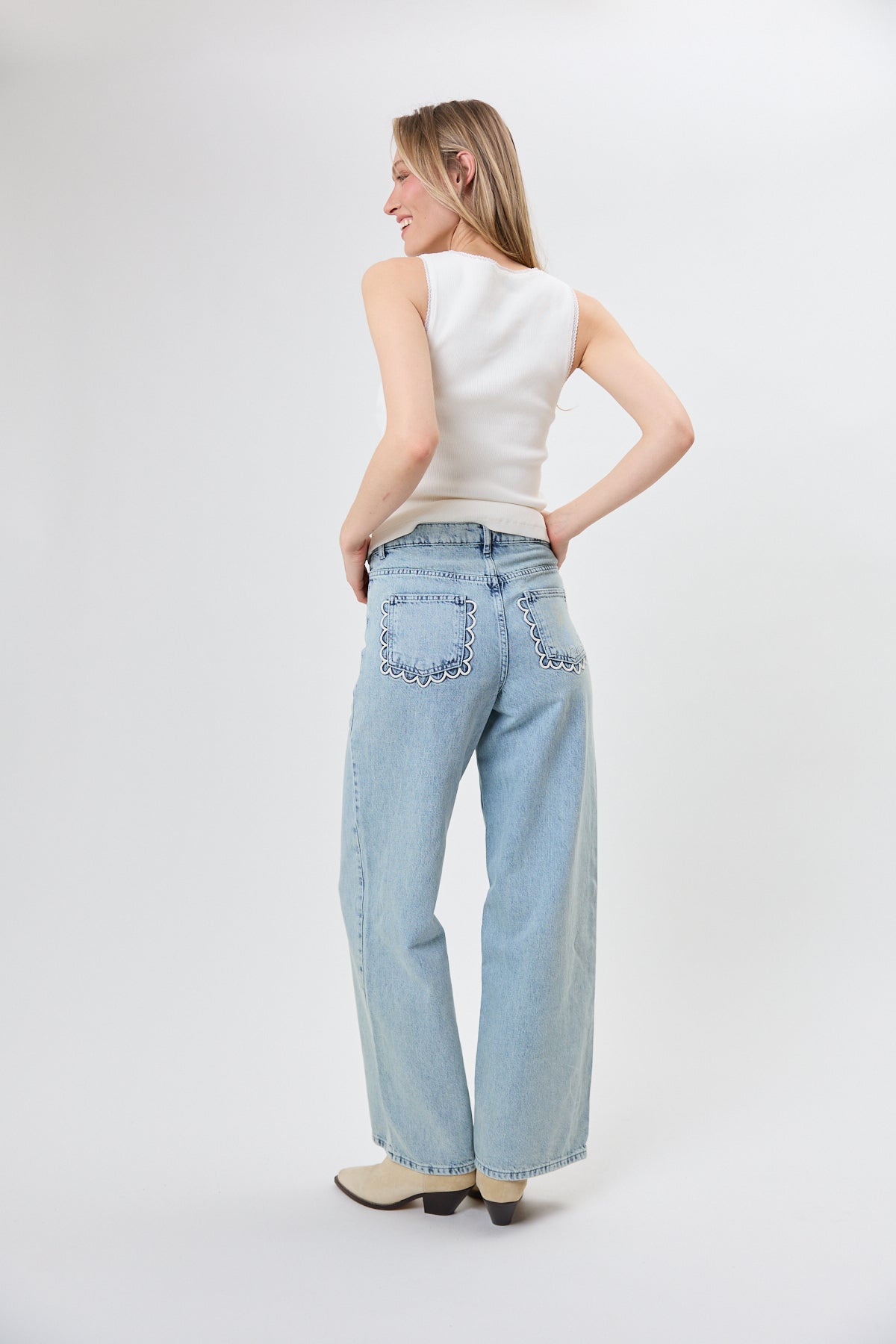 Aline Denim Pants Light Blue Wash