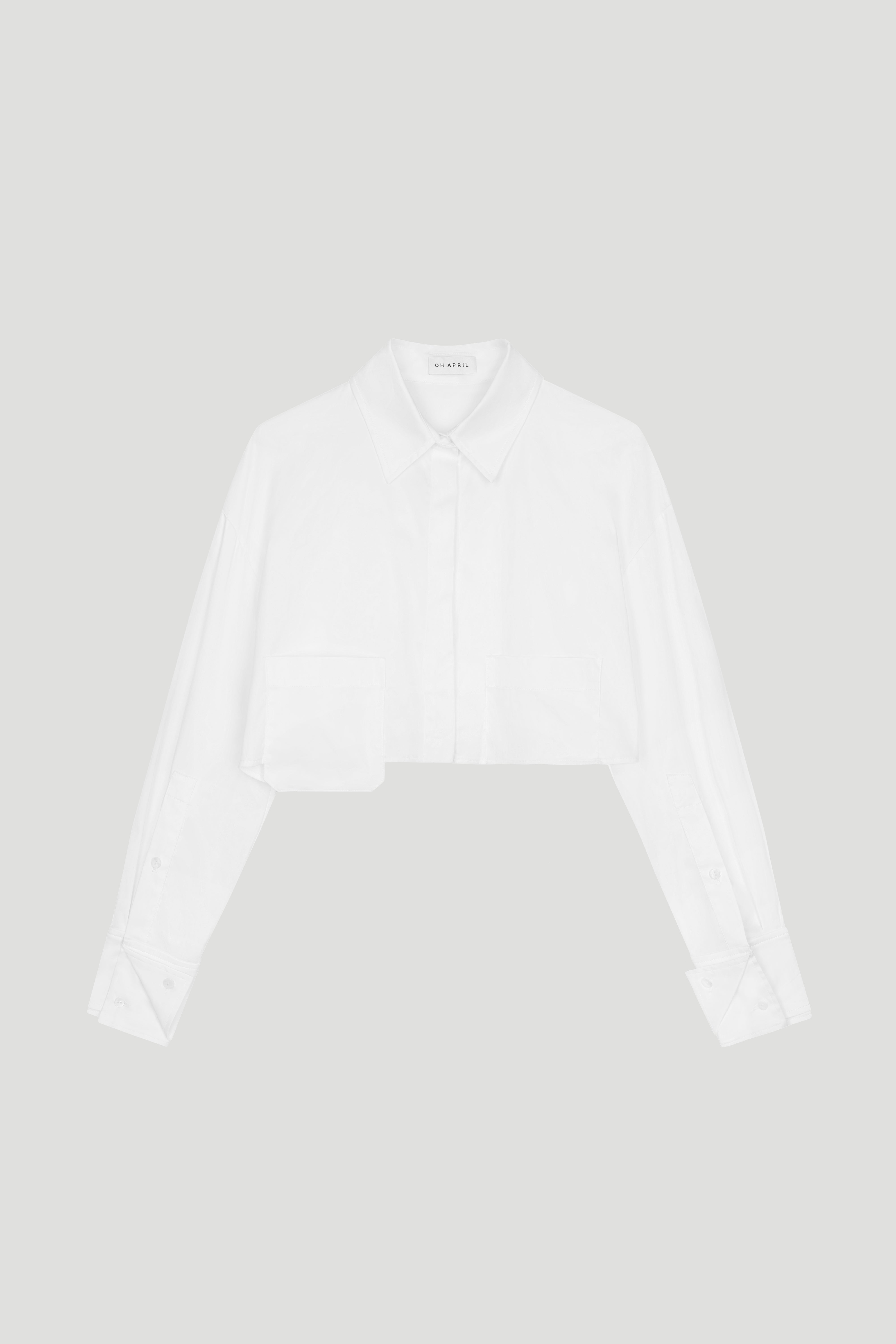 Aria Cropped Blouse White