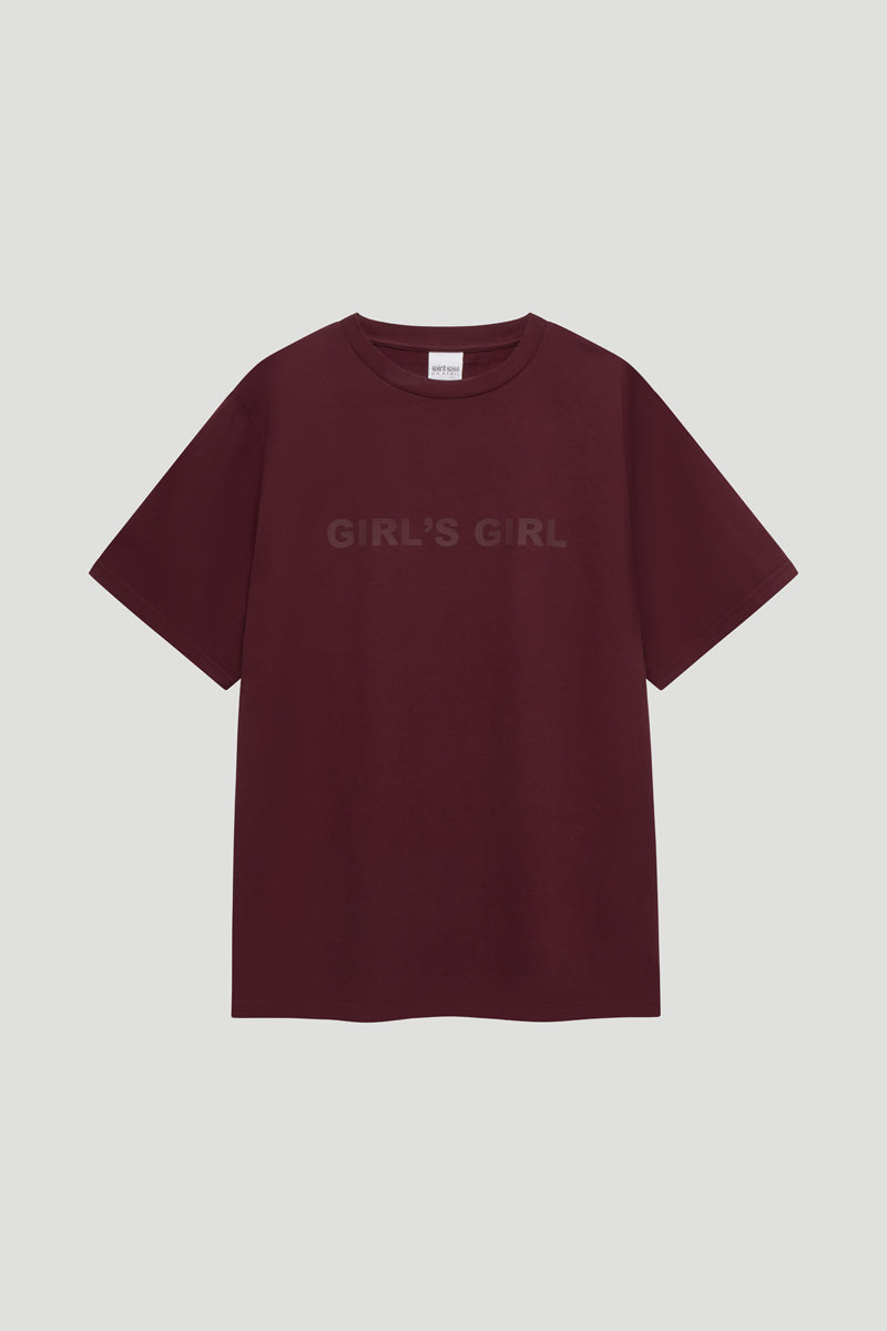 BF T-Shirt Girl's Girl Aubergine Brown