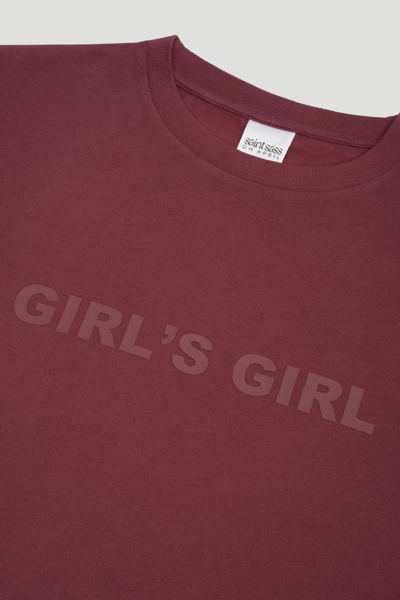 BF T-Shirt Girl's Girl Aubergine Brown