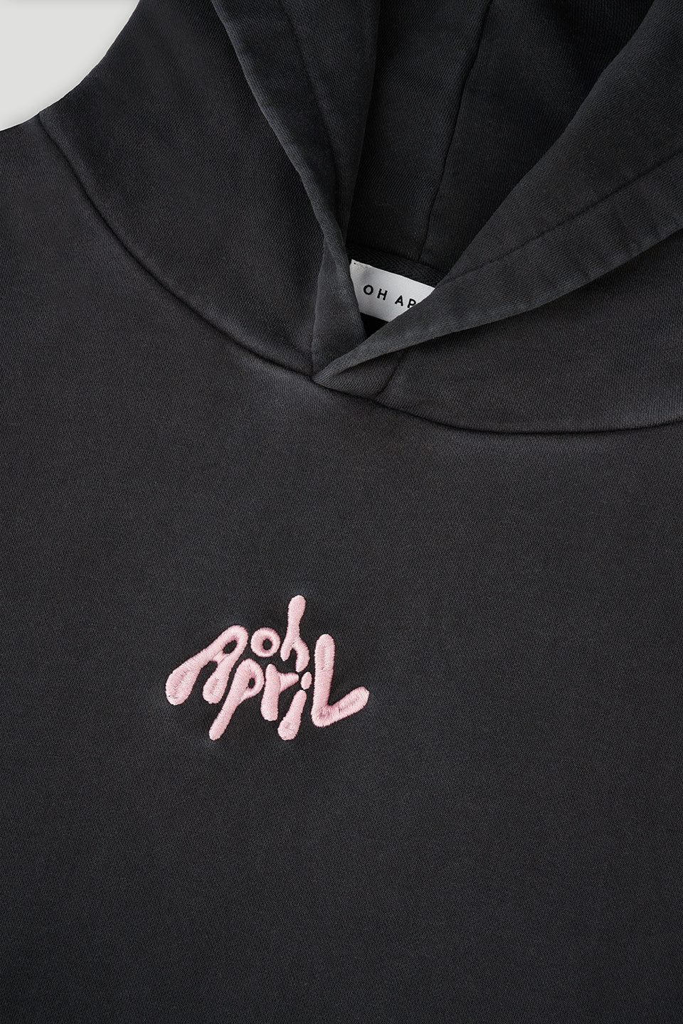 Boyfriend Hoodie Fluffy Dark Grey Acid