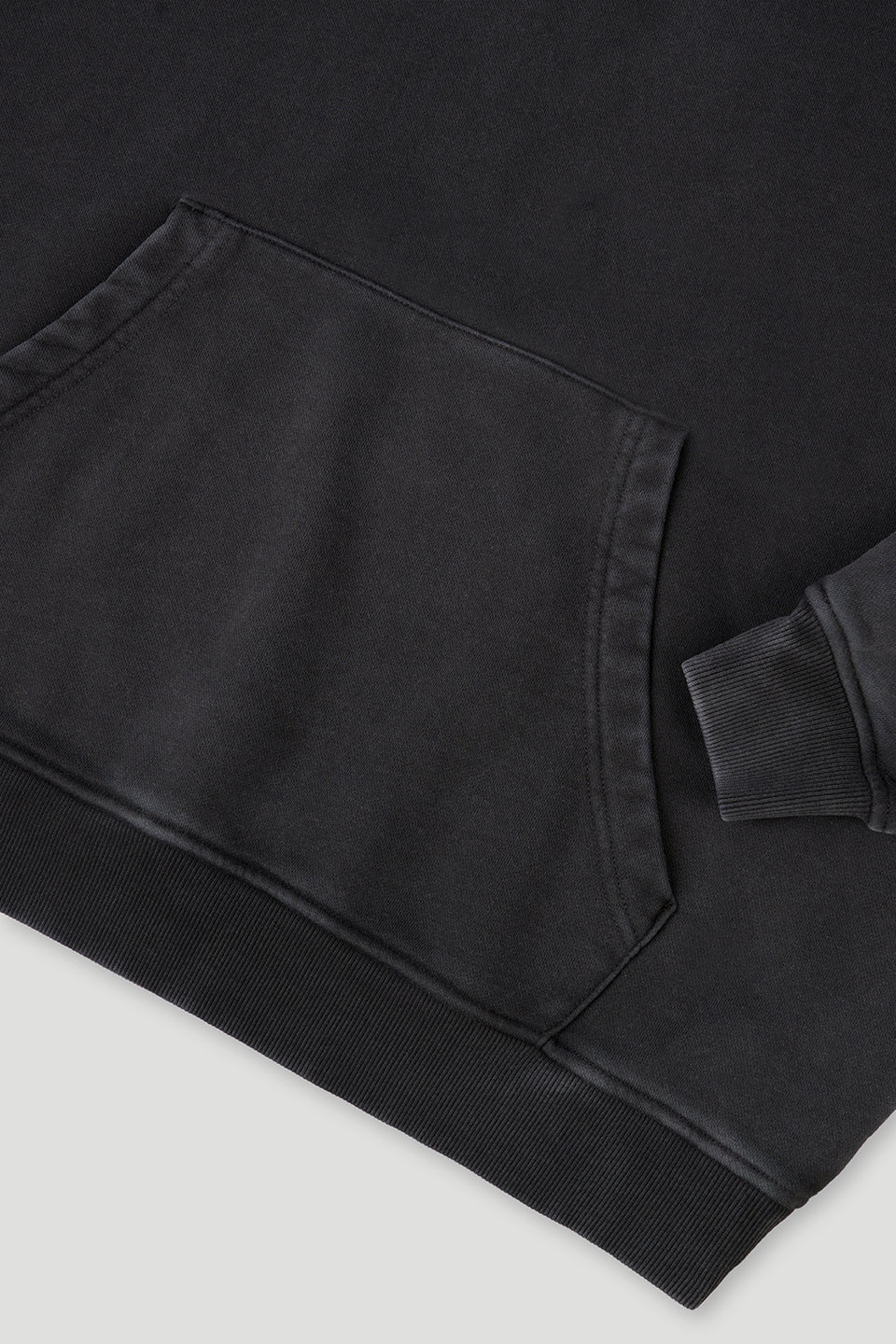 Boyfriend Hoodie Fluffy Dark Grey Acid