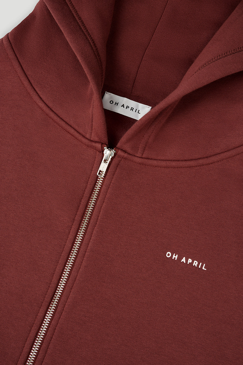 Zip Boyfriend Hoodie Cherrywood