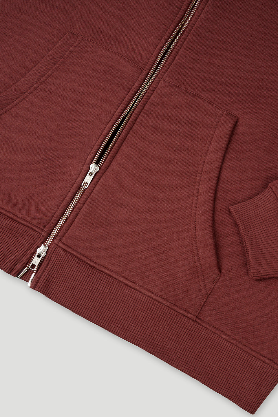 Zip Boyfriend Hoodie Cherrywood