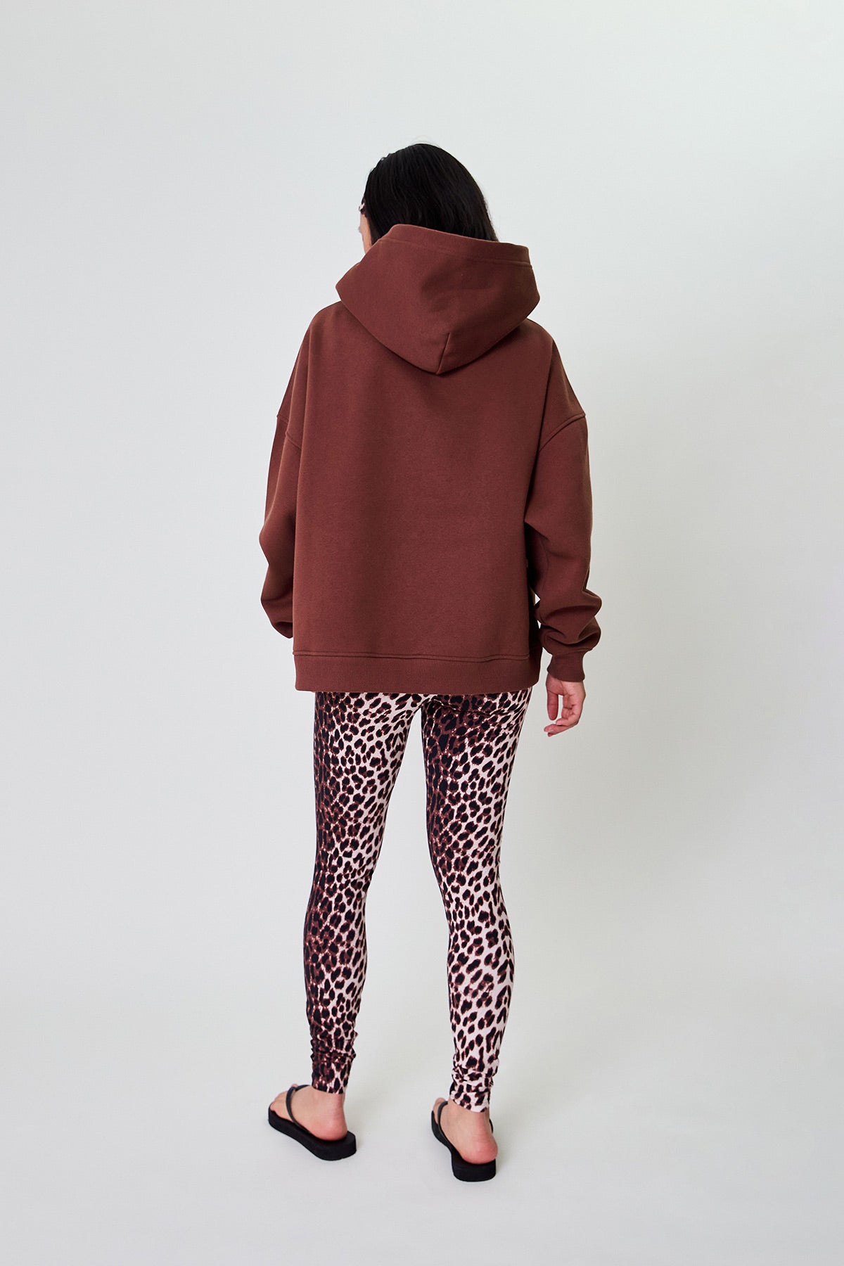 Zip Boyfriend Hoodie Cherrywood
