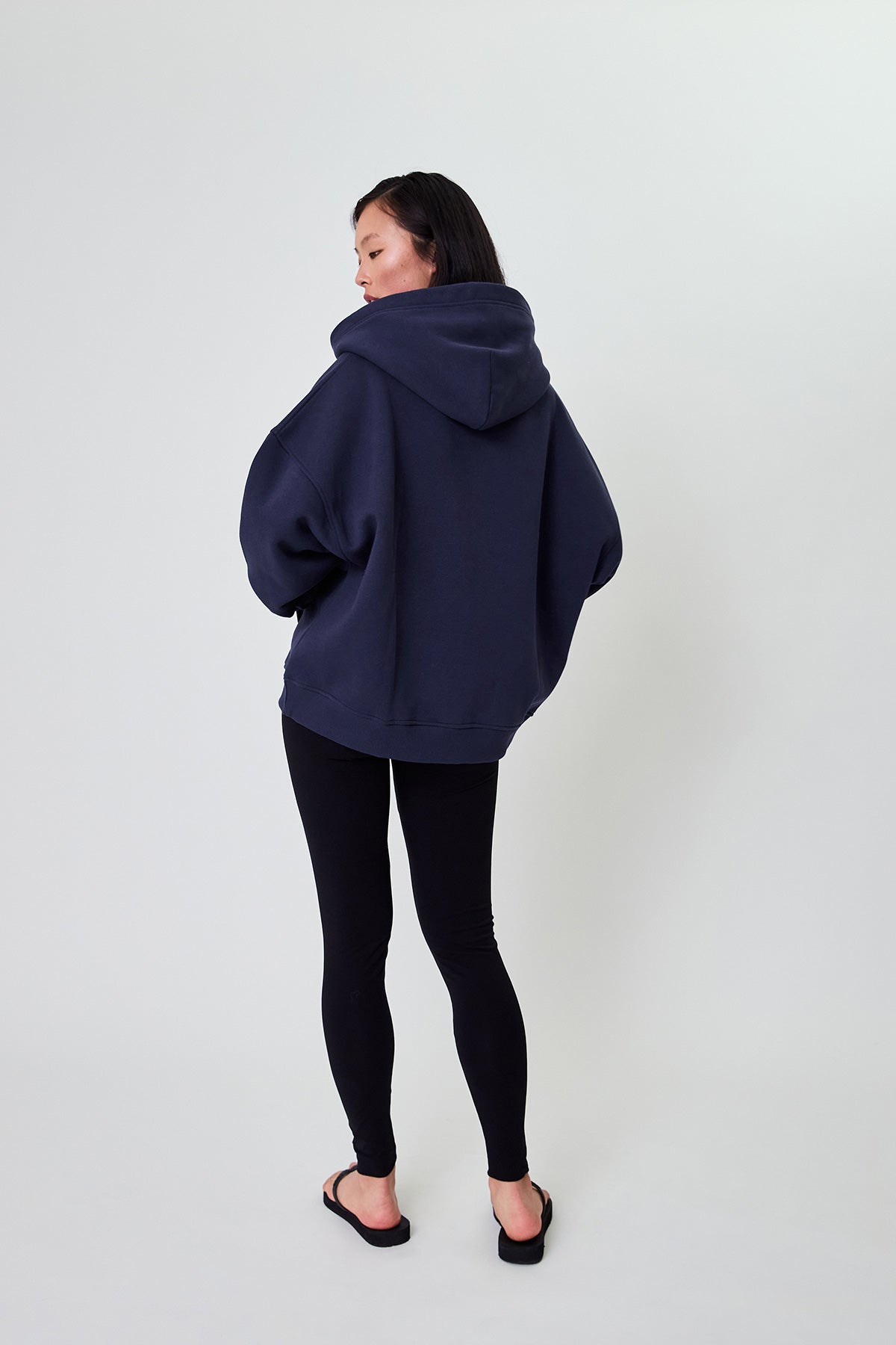 Zip Boyfriend Hoodie Blackberry