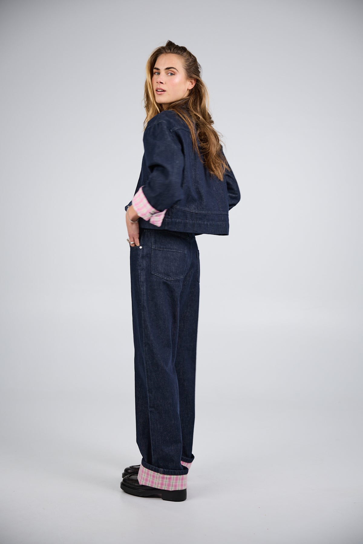 Clara Denim Jacket Denim Dark Blue