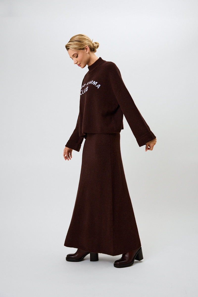 Insa Knit Skirt Truffle