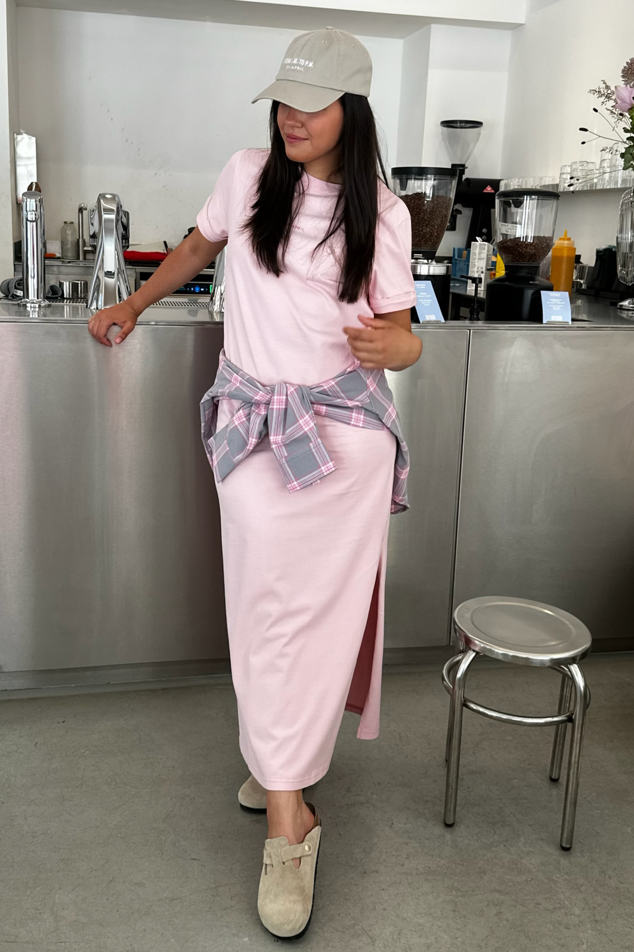 Juli Maxi T-Shirt Dress Baby Rose
