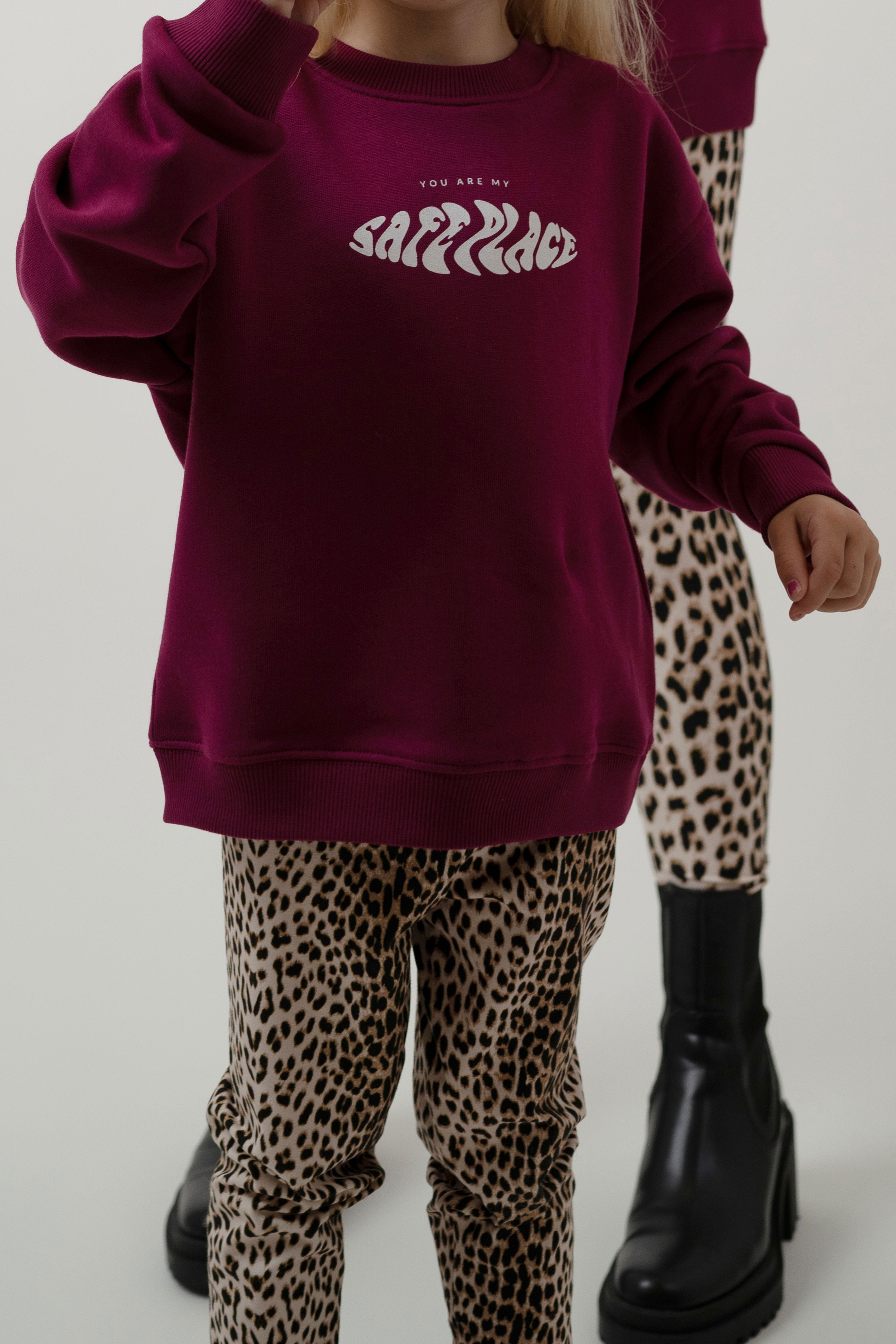 Kids Sweater Safe Place Berry