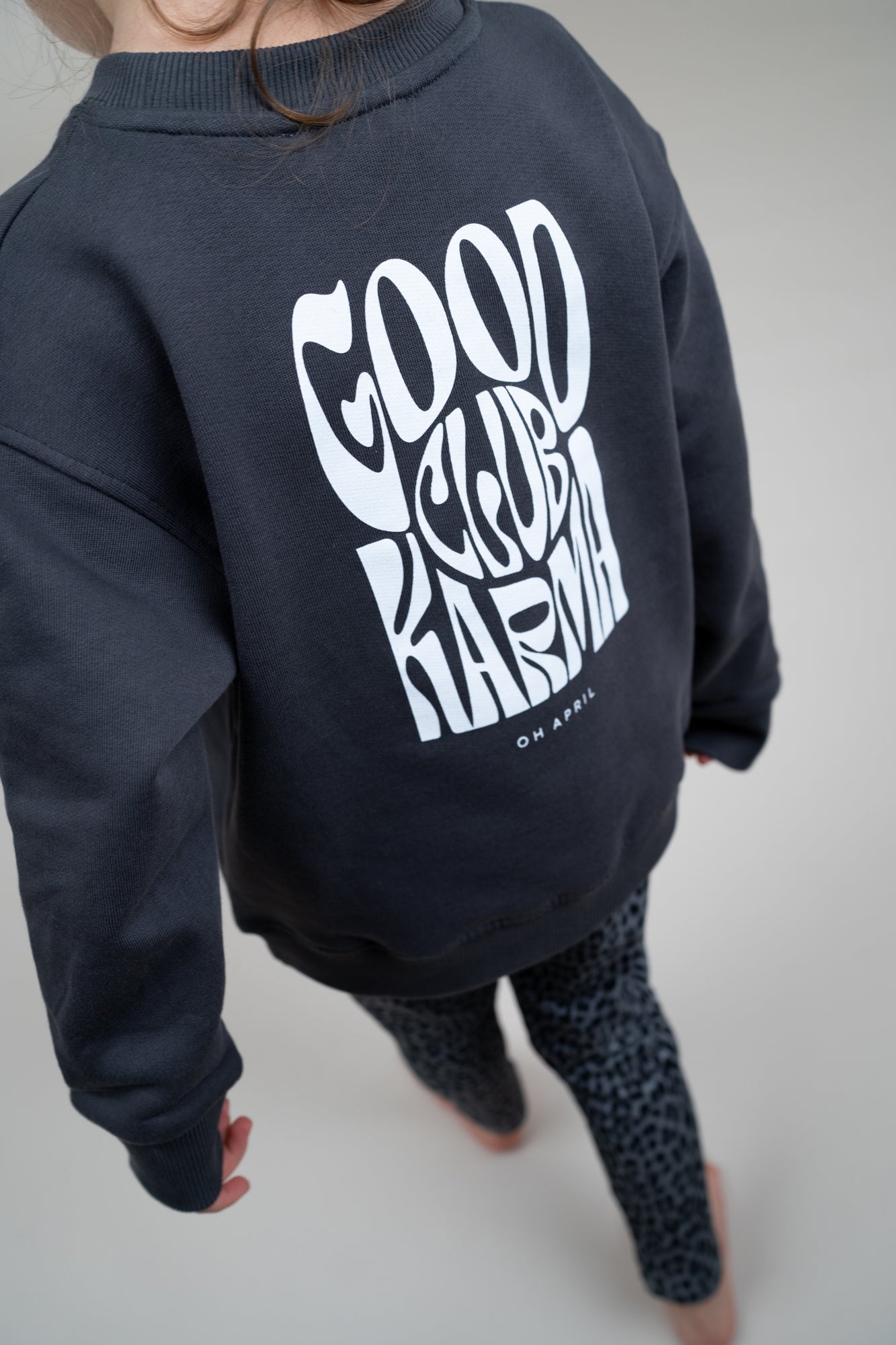 Kids Sweater Good Karma Club Anthracite