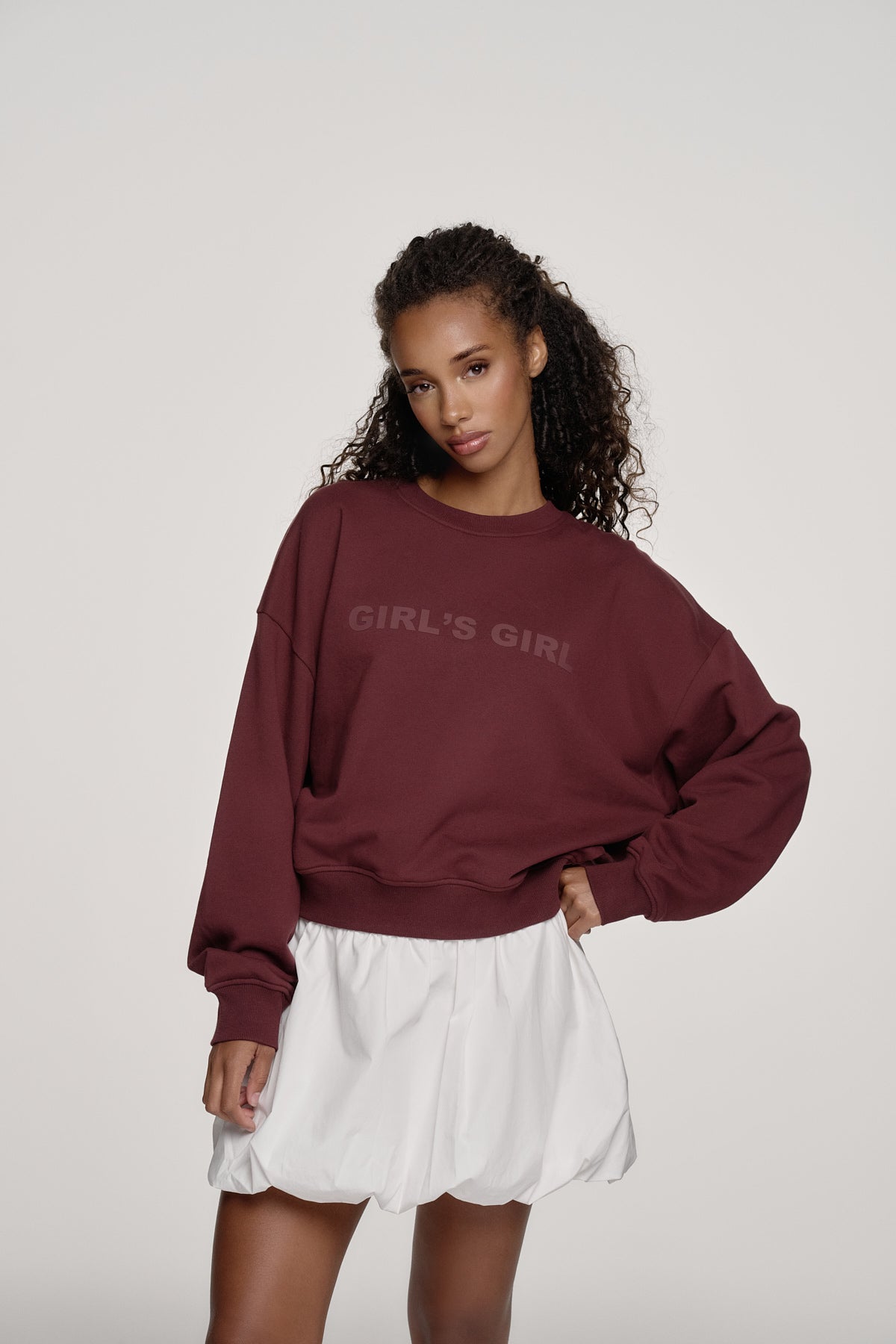 Regular Sweater Girl's Girl Aubergine Brown