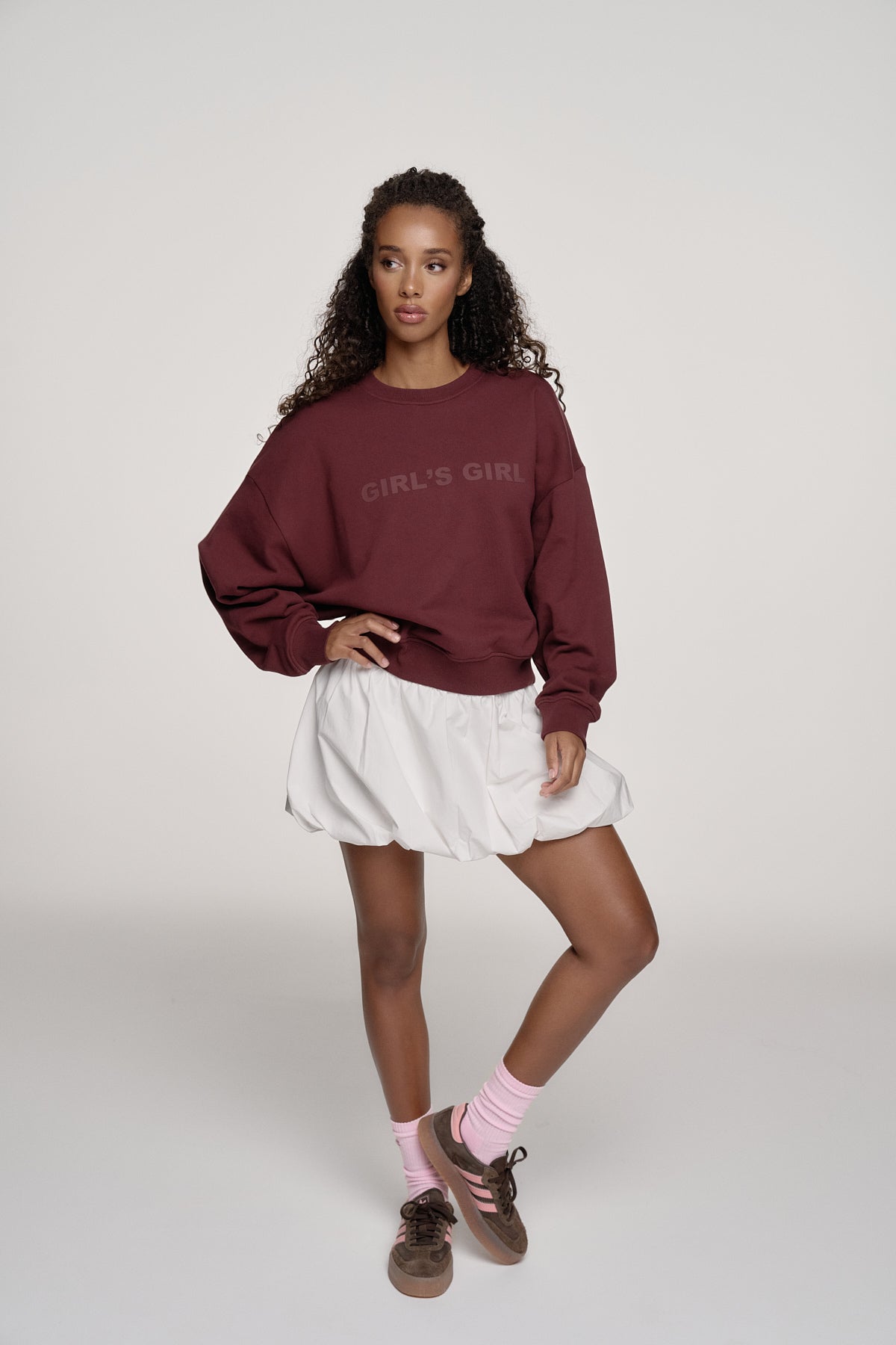 Regular Sweater Girl's Girl Aubergine Brown