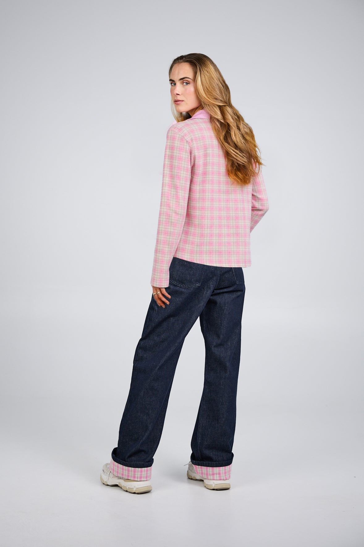 Diana Woven Polo Petal Cream Check