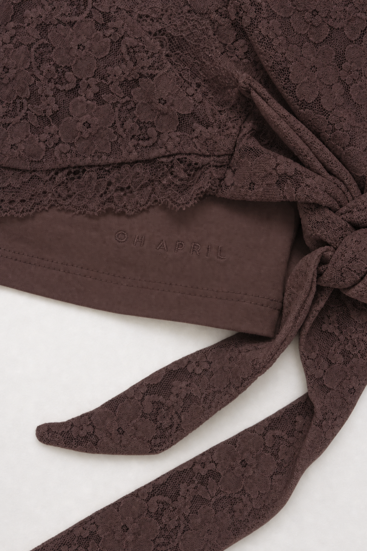 Sylva Lace Wrap Cardigan Dark Brown