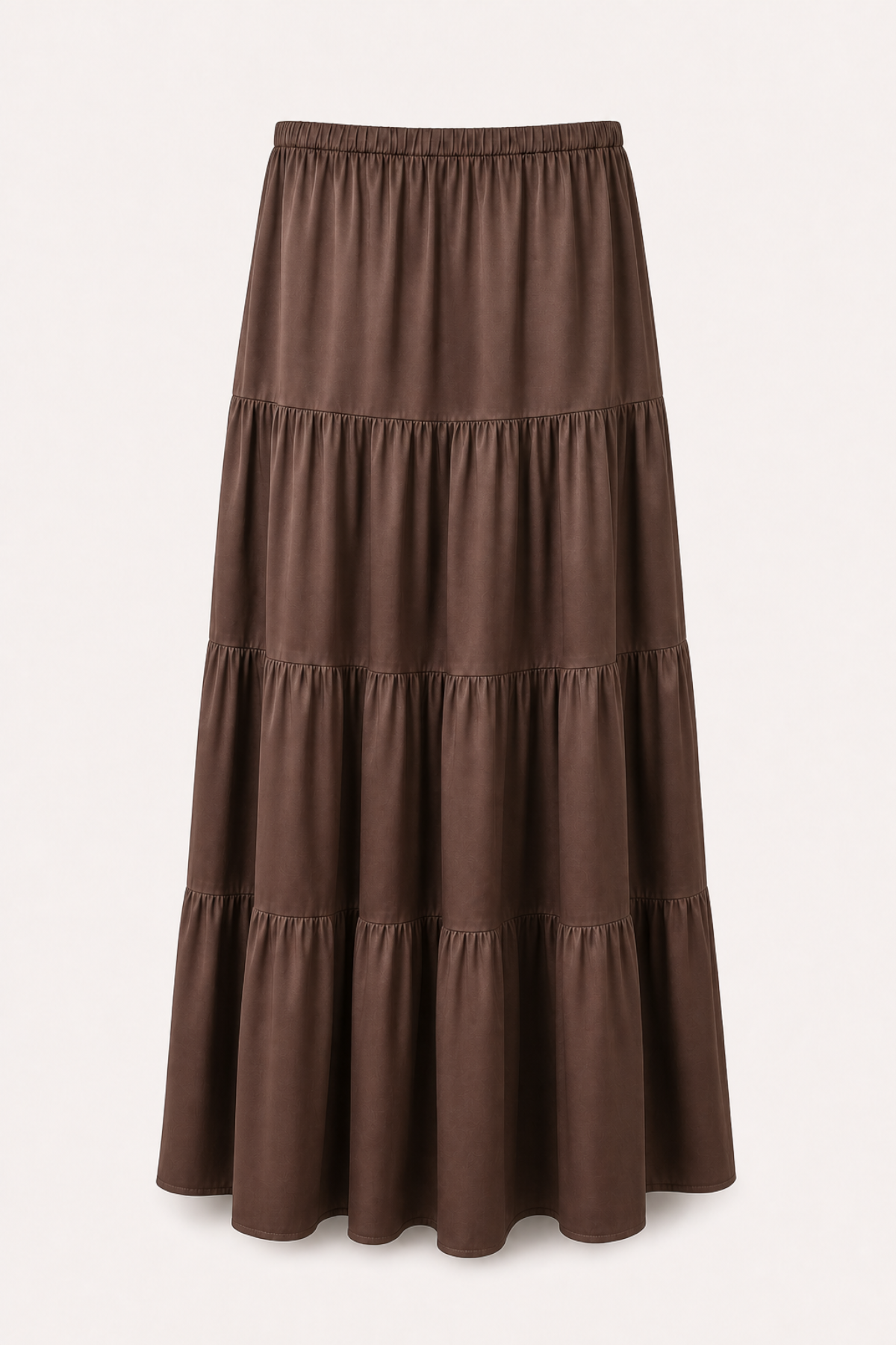 Valeska Satin Maxi Skirt Dark Brown