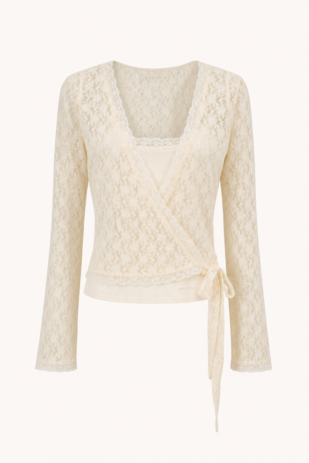 Sylva Lace Wrap Cardigan Off White
