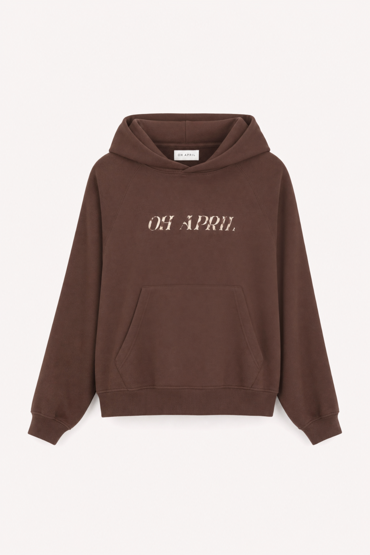 BF Hoodie Raglan Cow Dark Brown